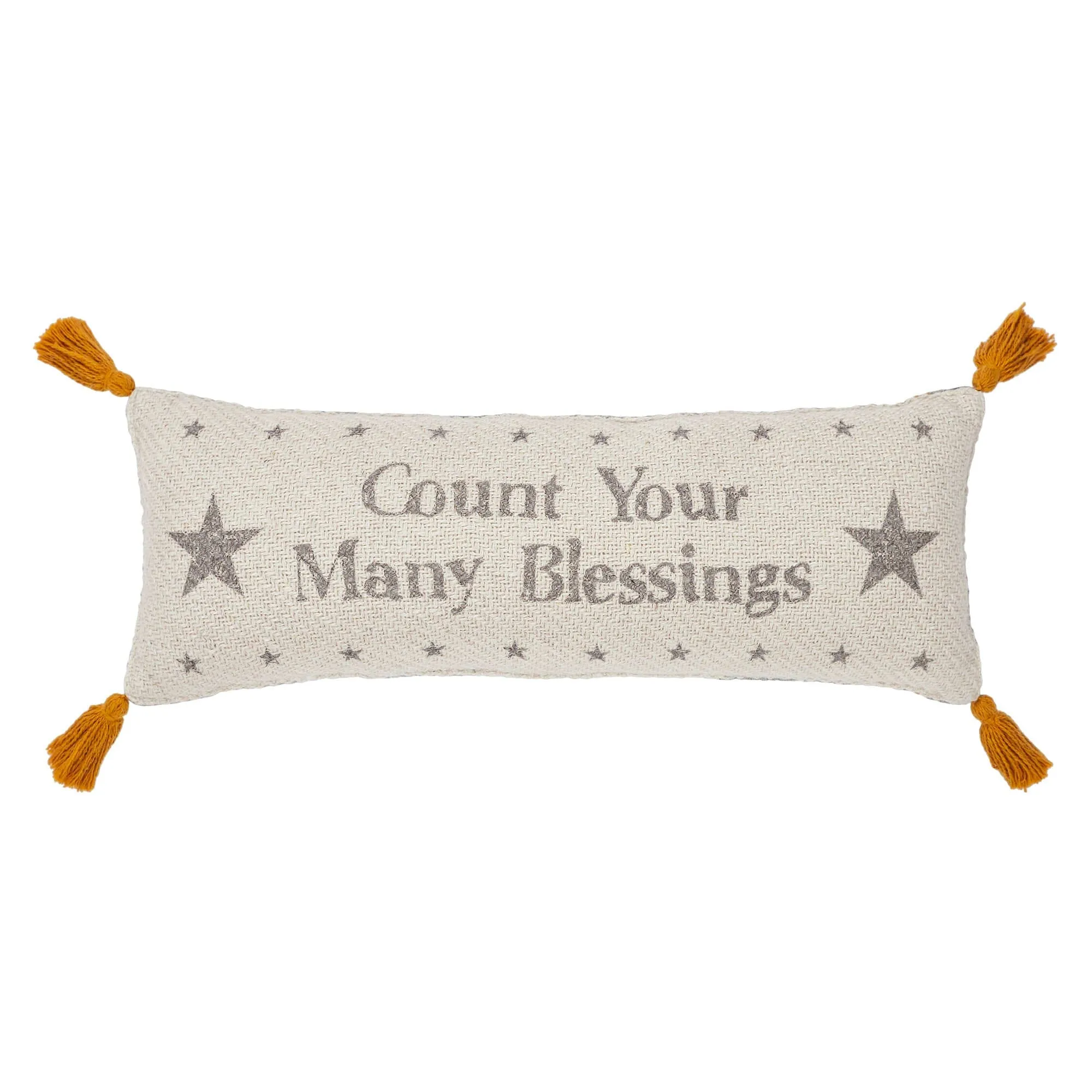 Harvest Blessings Count Your Blessings Woven Pillow 5x15"