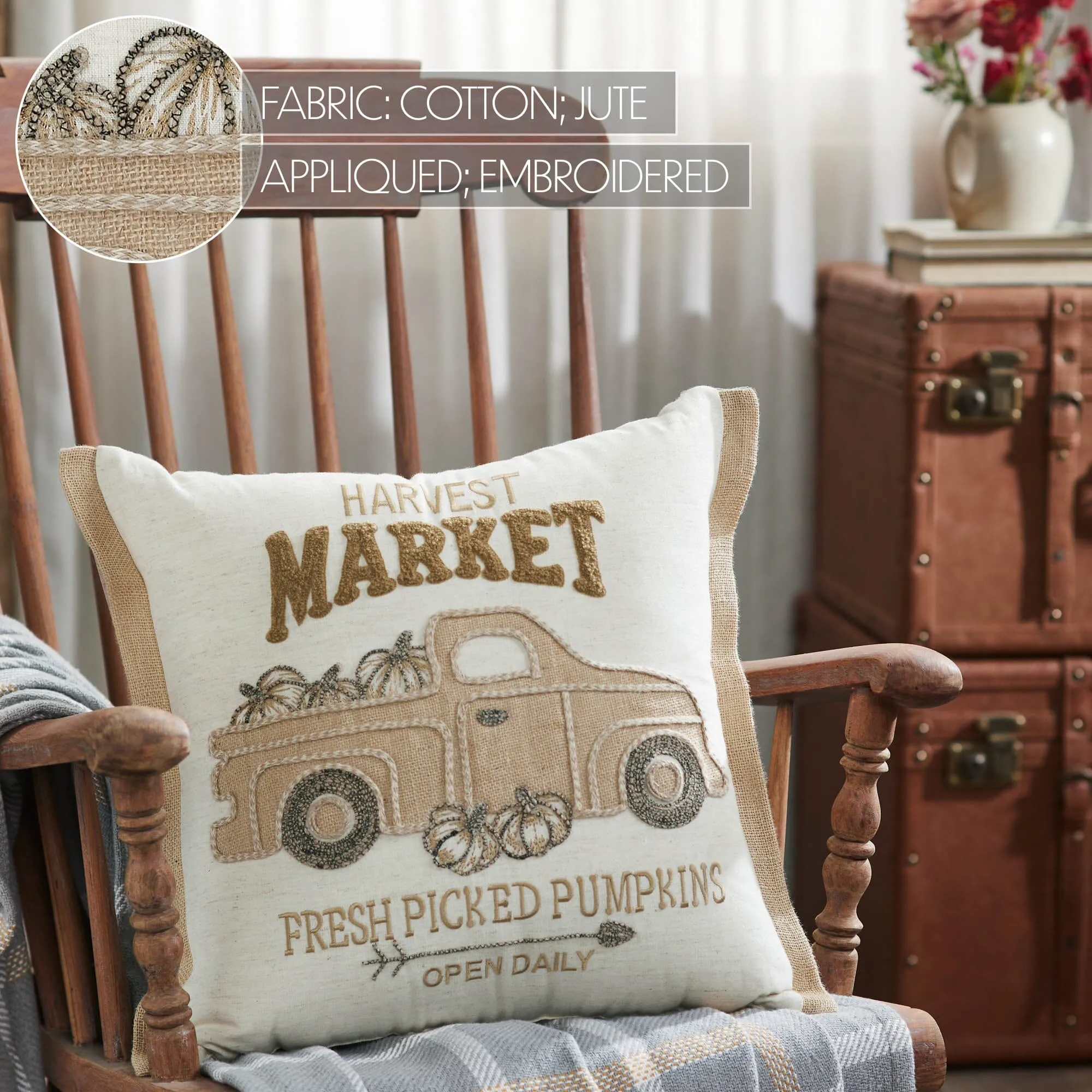 Harvest Market Fresh Picked Pillow 18x18"