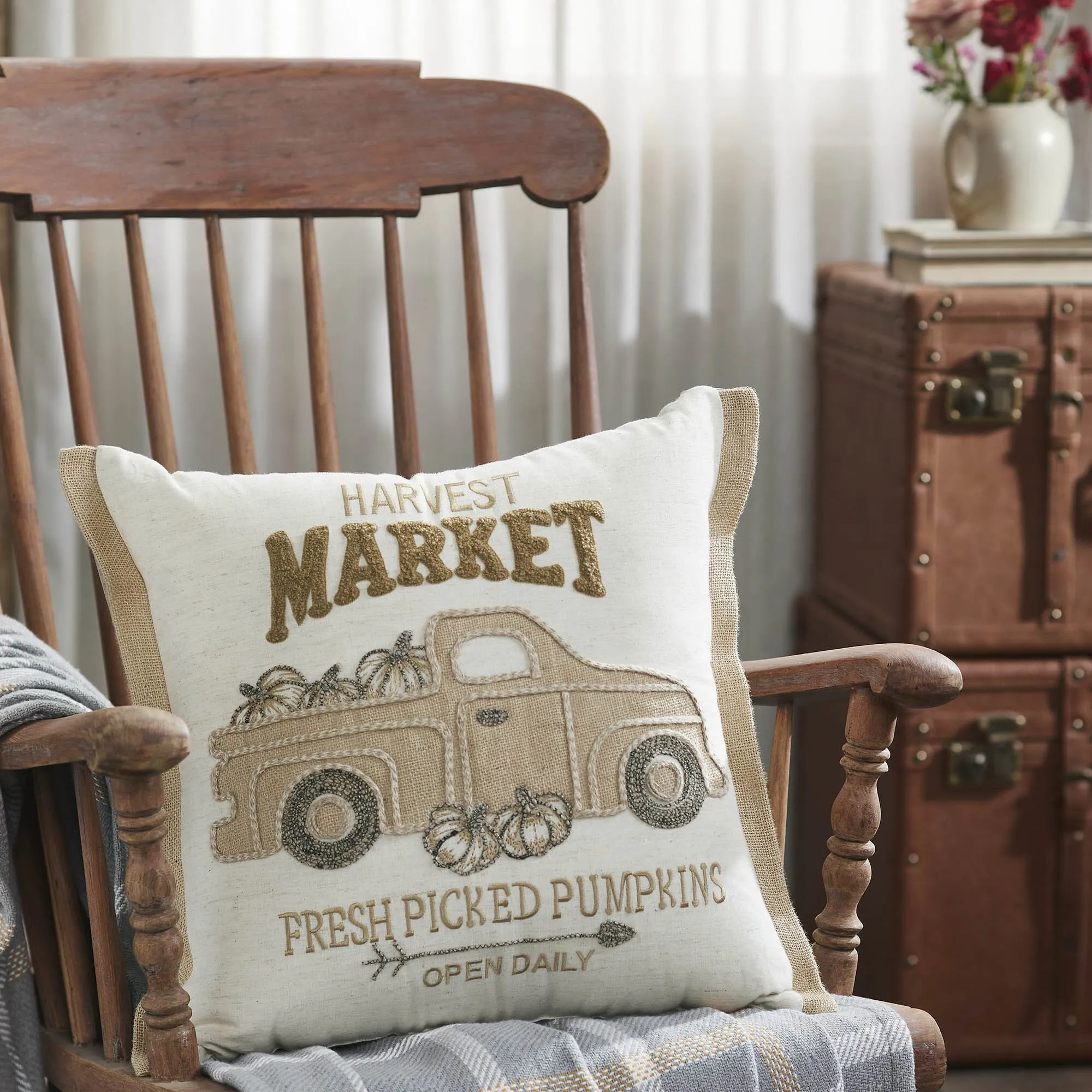 Harvest Market Fresh Picked Pillow 18x18"