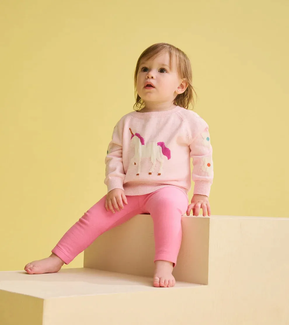Hatley Raglan Pullover Sweater - Fall Unicorn