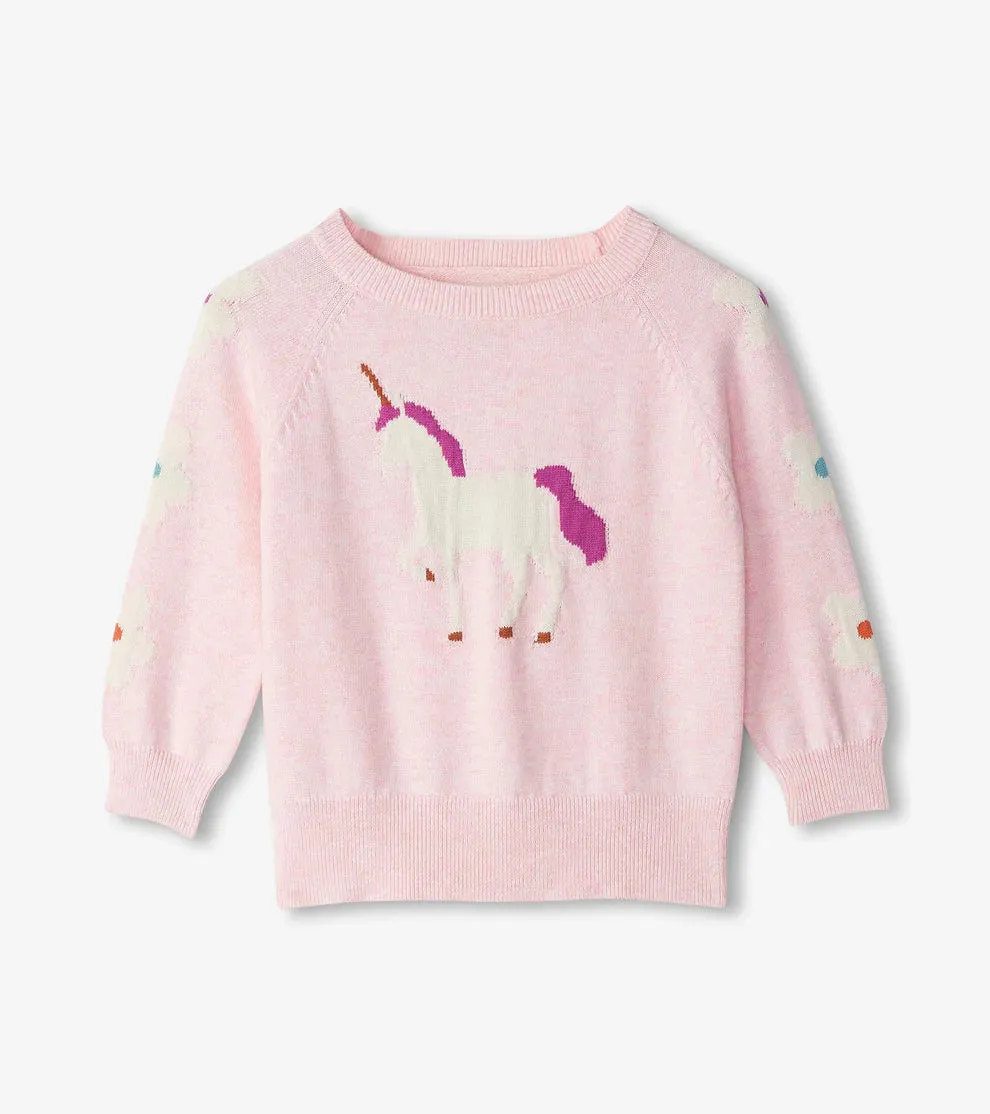 Hatley Raglan Pullover Sweater - Fall Unicorn