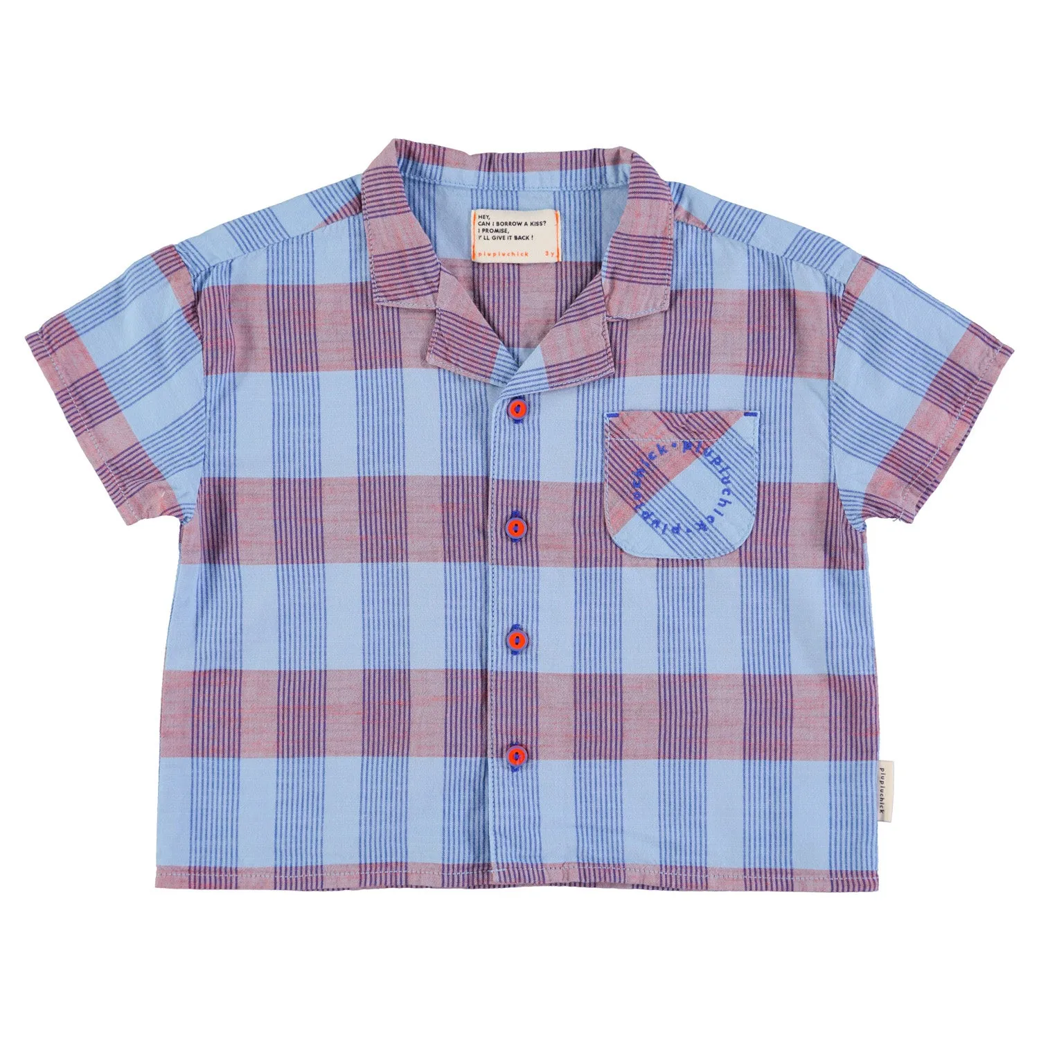 hawaiian shirt | blue checkered