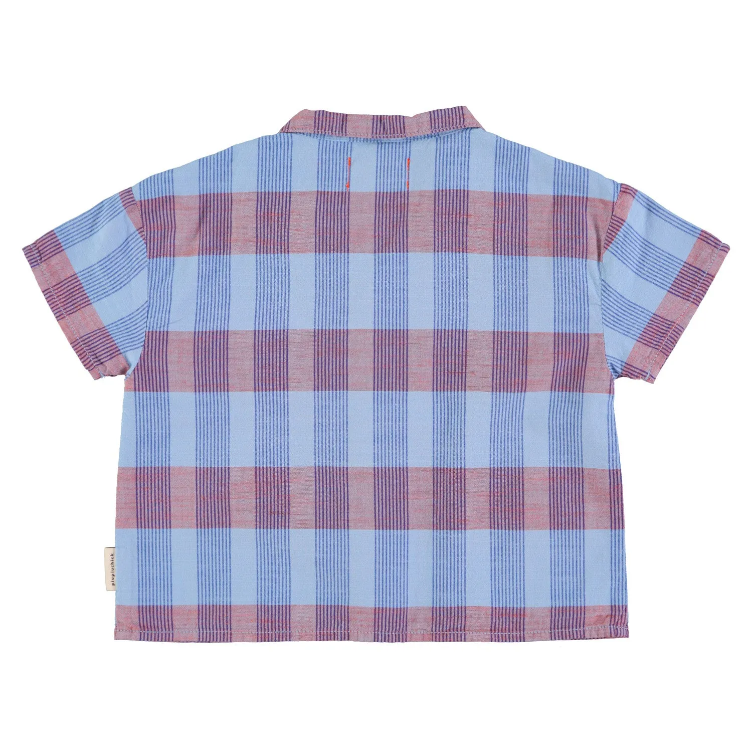 hawaiian shirt | blue checkered