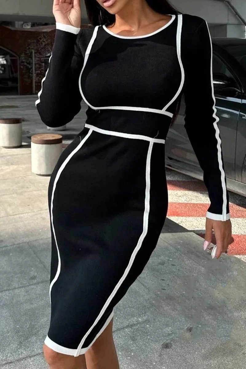 HBT1127 Contour Knit Pencil DressHBT1127 Contour Knit Pencil Dress