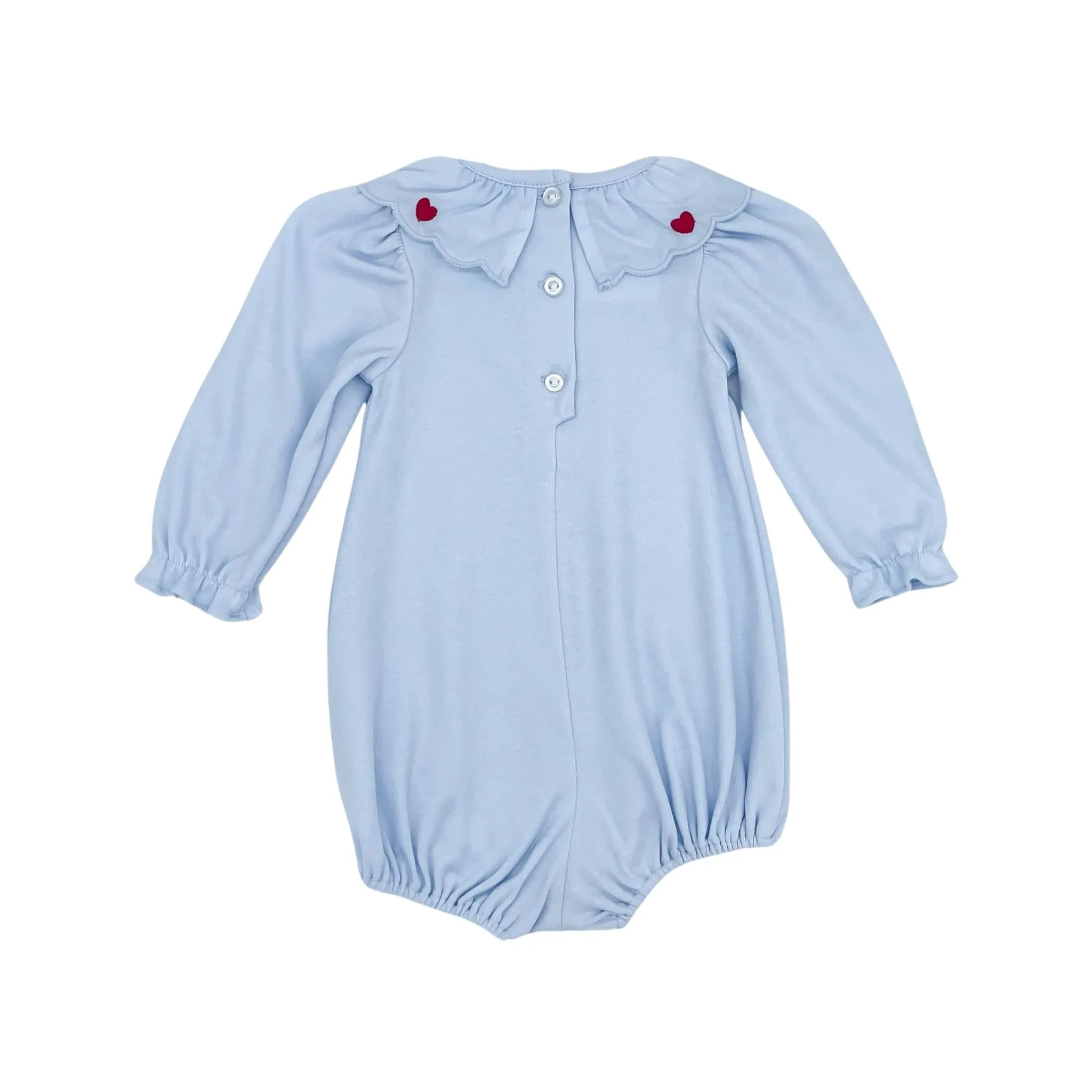 Heart Scalloped Knit Bubble