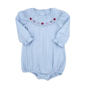 Heart Scalloped Knit Bubble