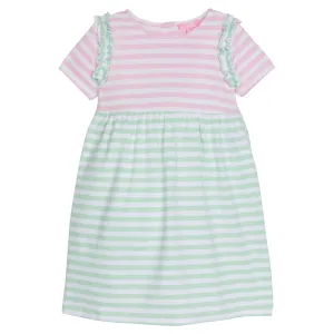 Helen Dress - Pink & Green Stripe