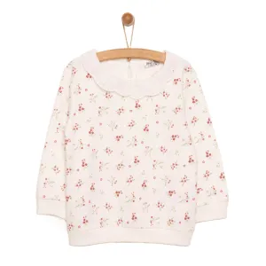 HelloBaby Baby Girl Winter Fairytale Sweatshirt - Ecru