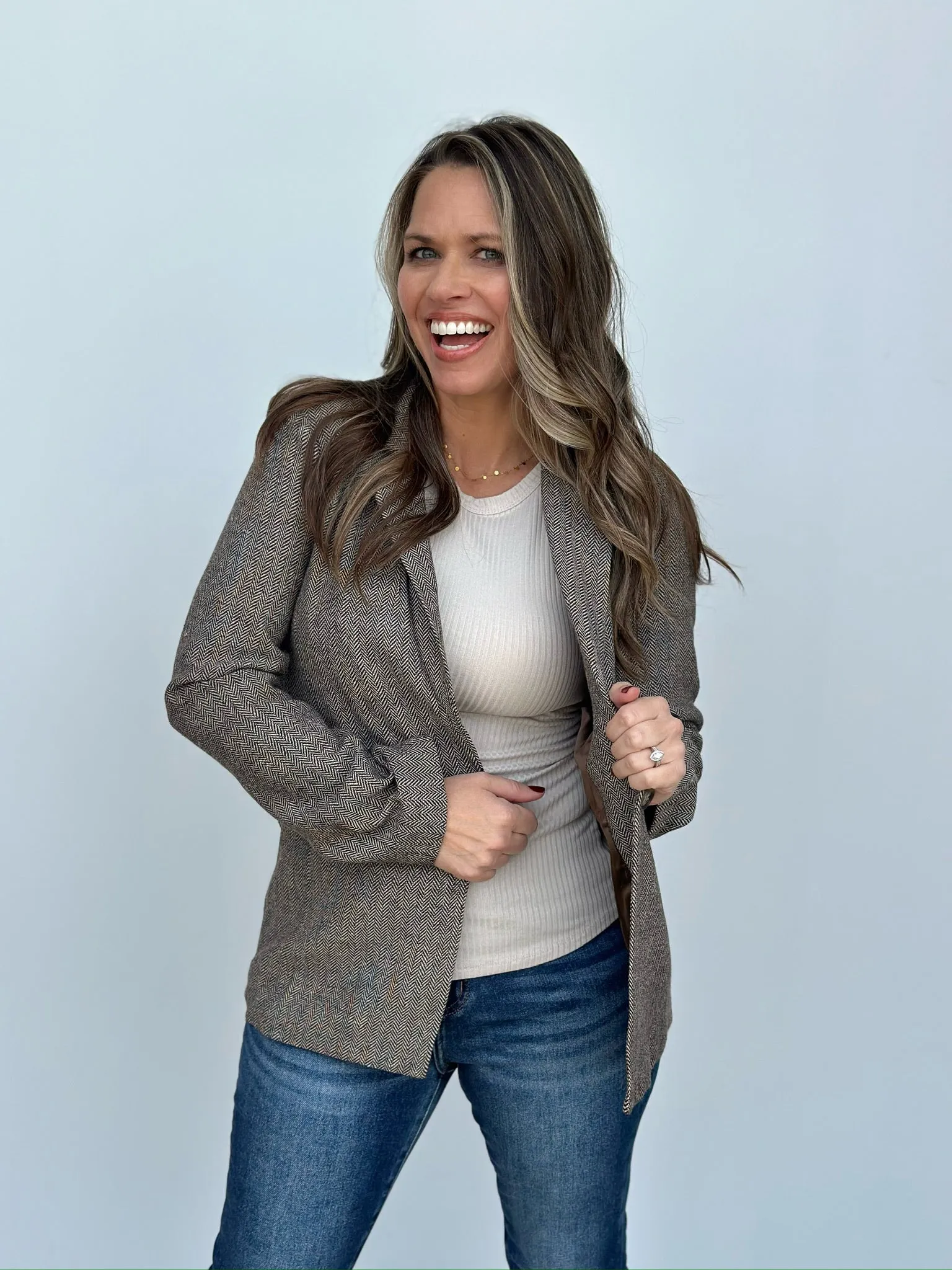 Herringbone Blazer