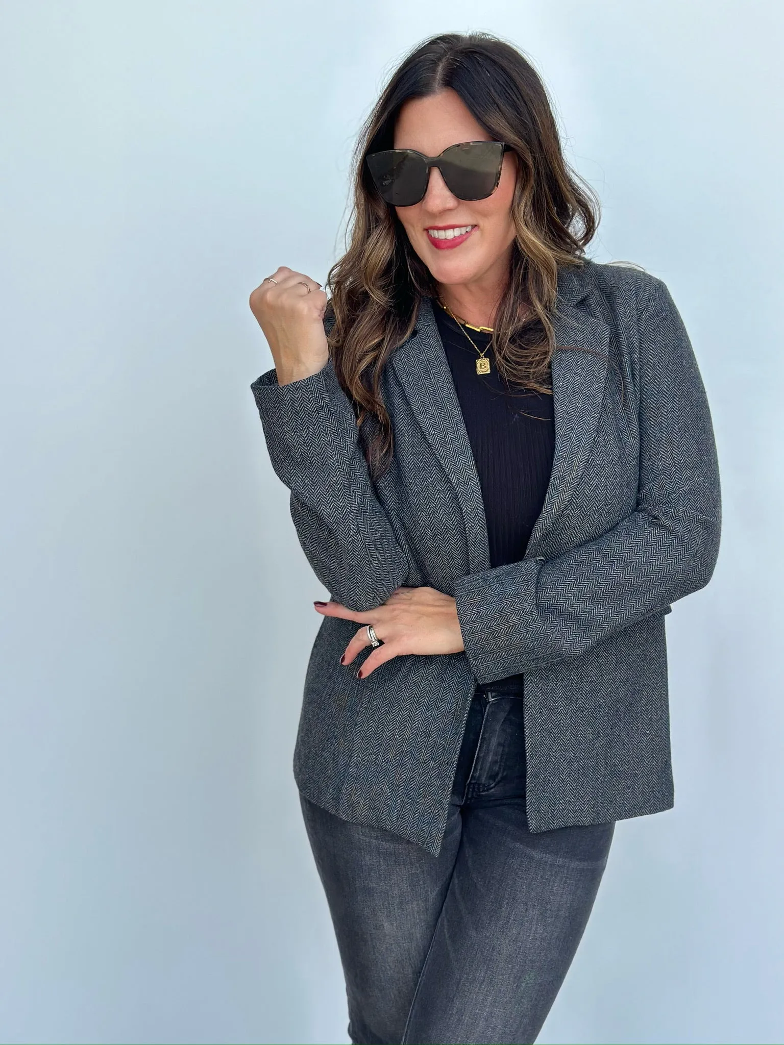 Herringbone Blazer