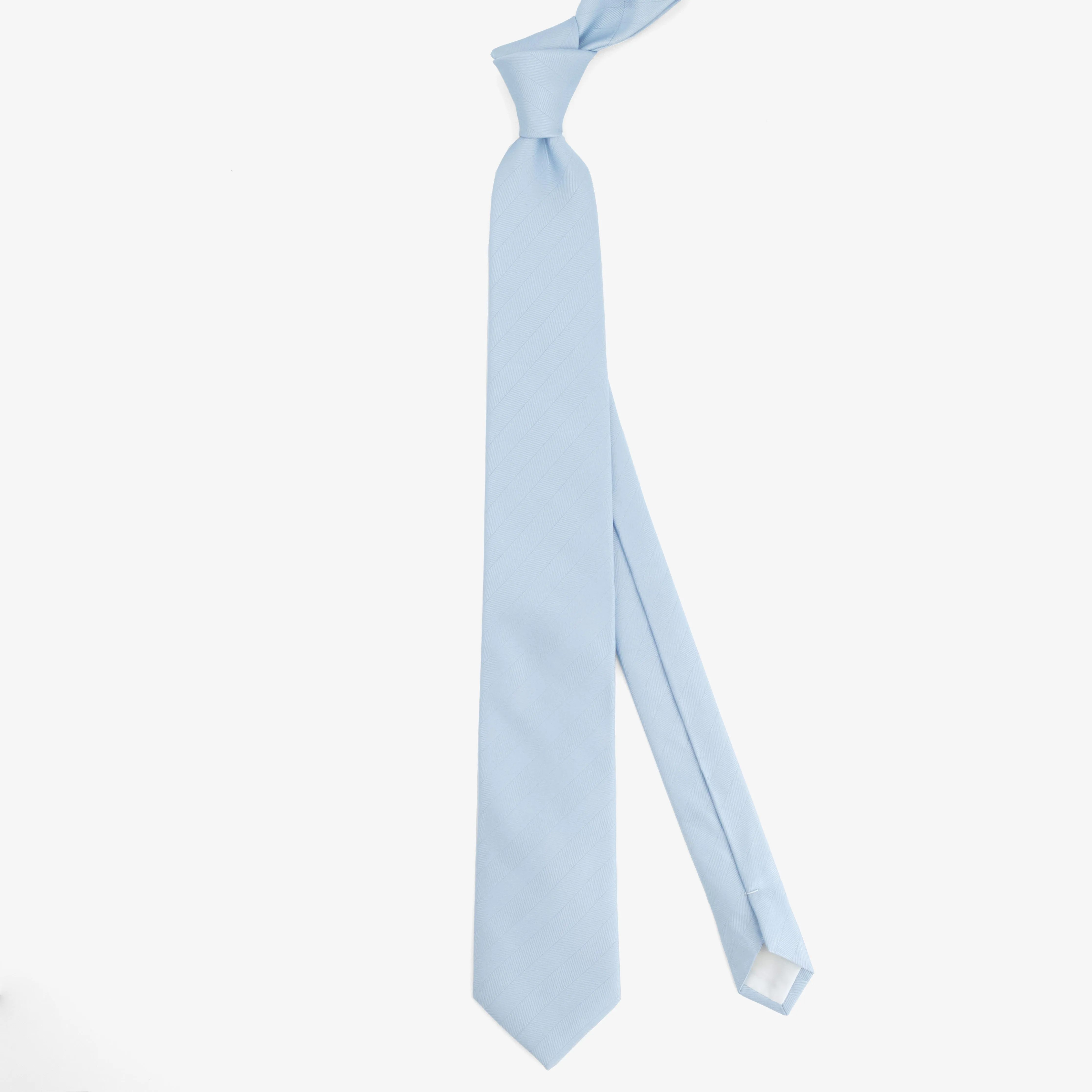Herringbone Vow Icy Blue Tie