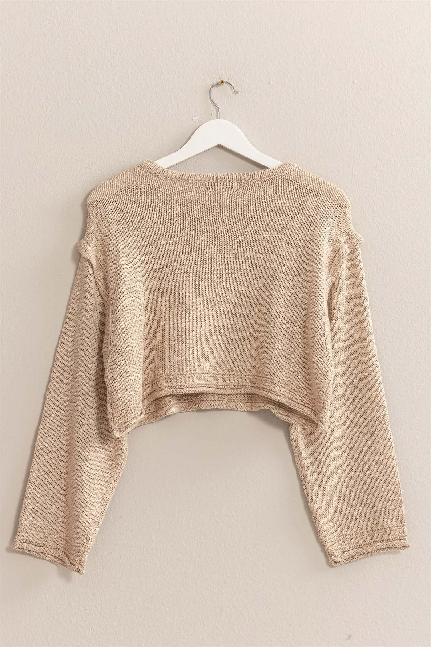 HF24E781-Cropped Sweater Pullover
