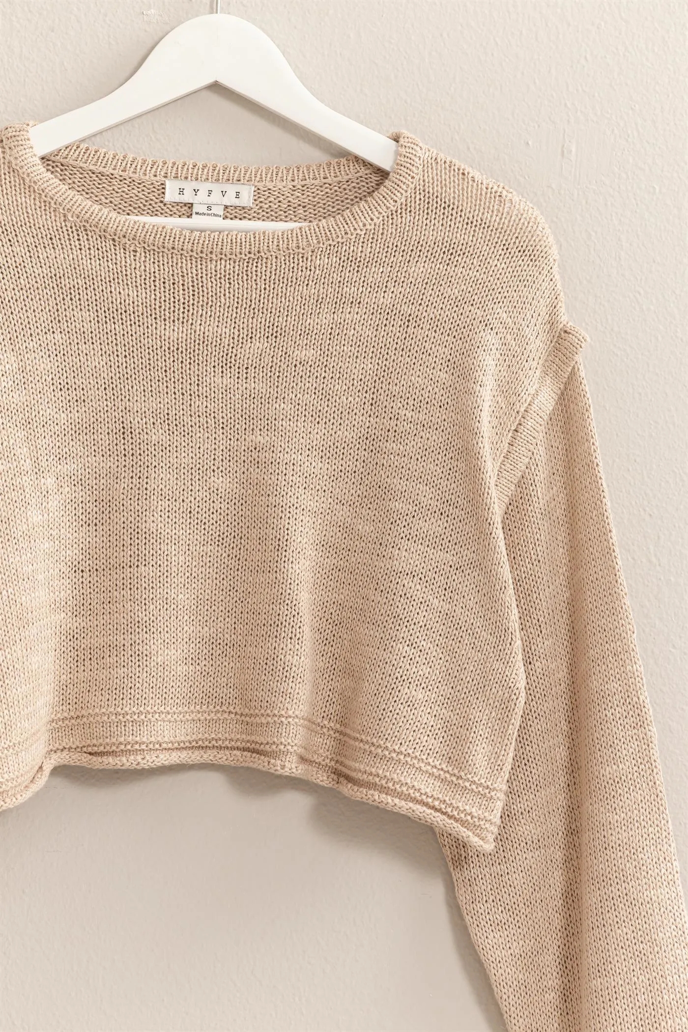 HF24E781-Cropped Sweater Pullover