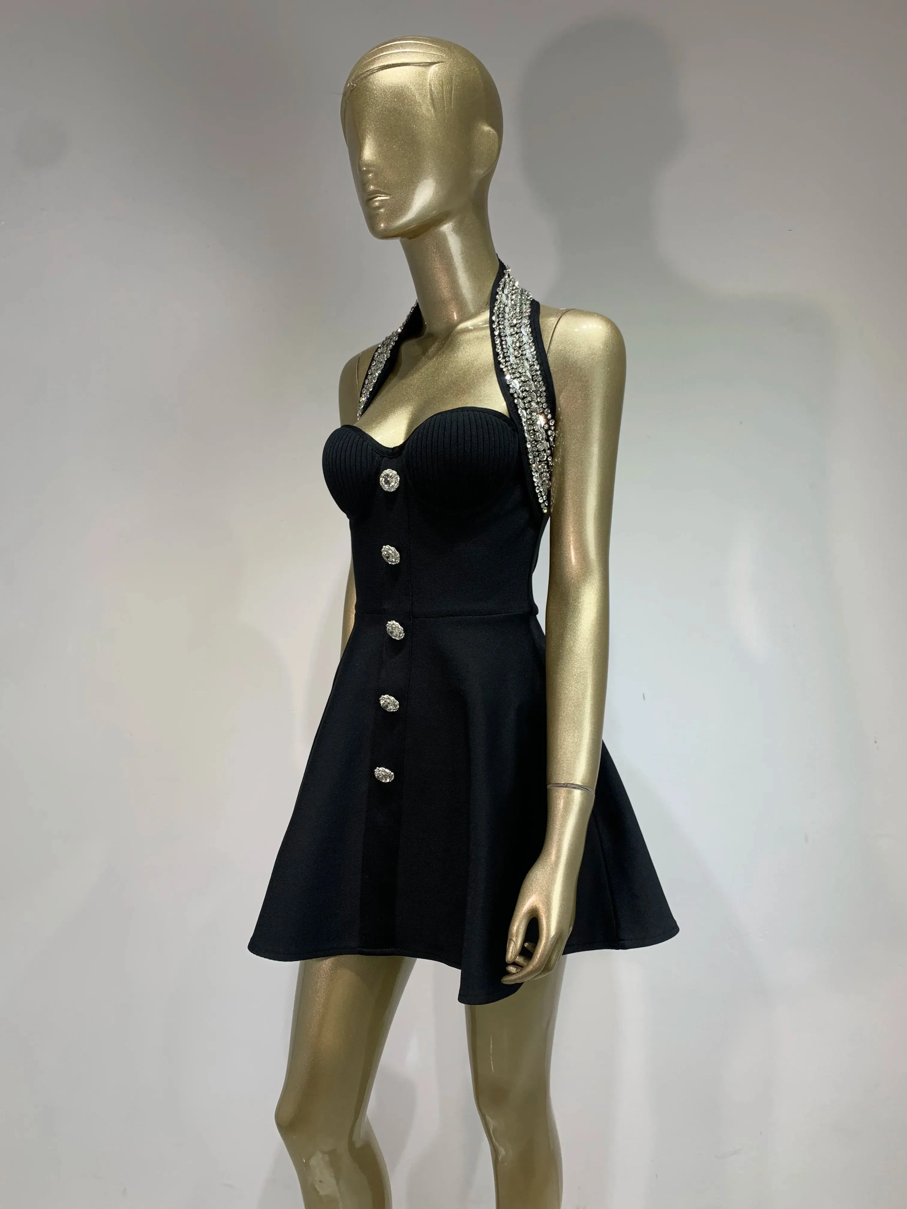 High-end Backless Beading A Line Elegant Evening Dress