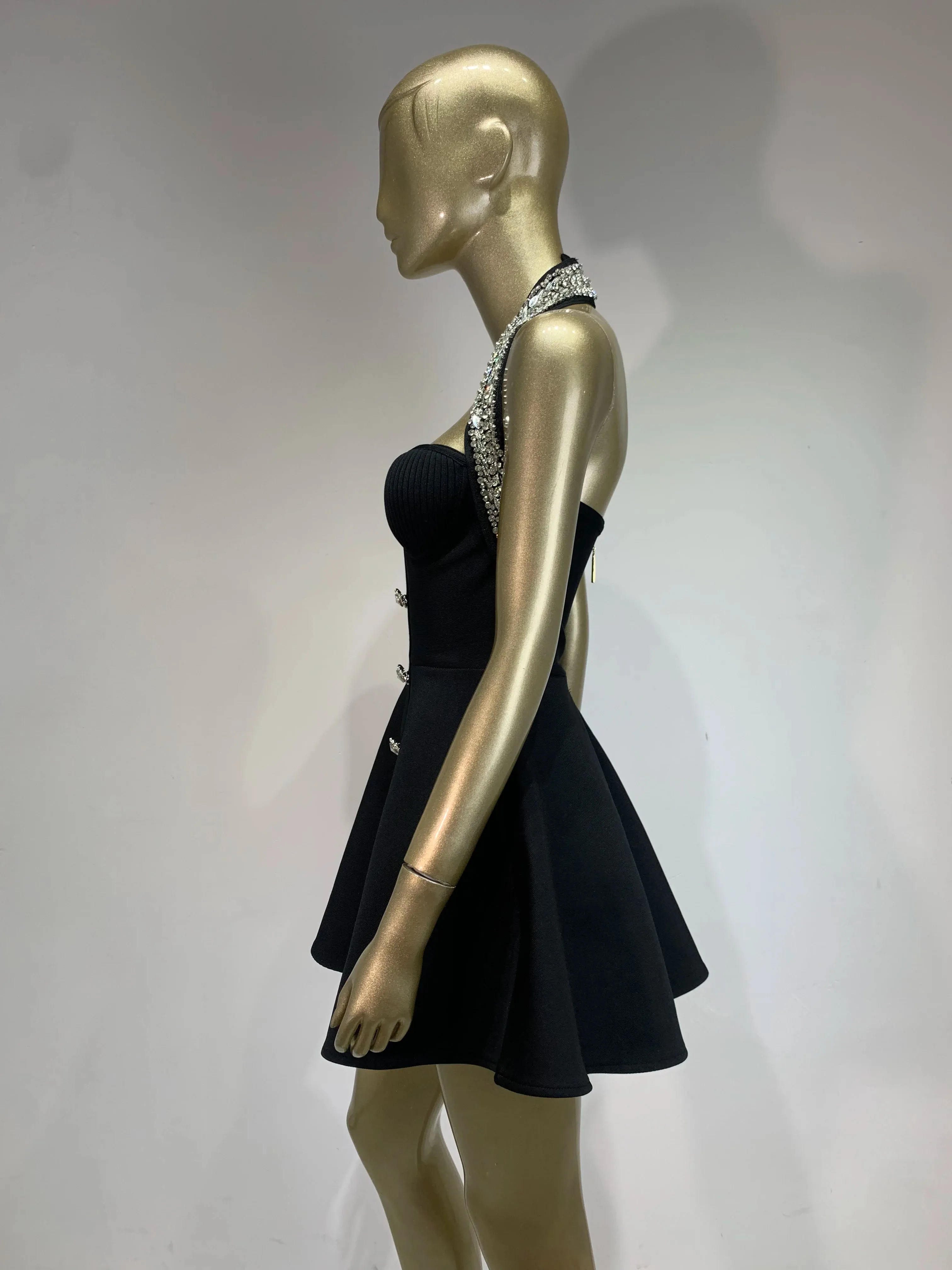 High-end Backless Beading A Line Elegant Evening Dress