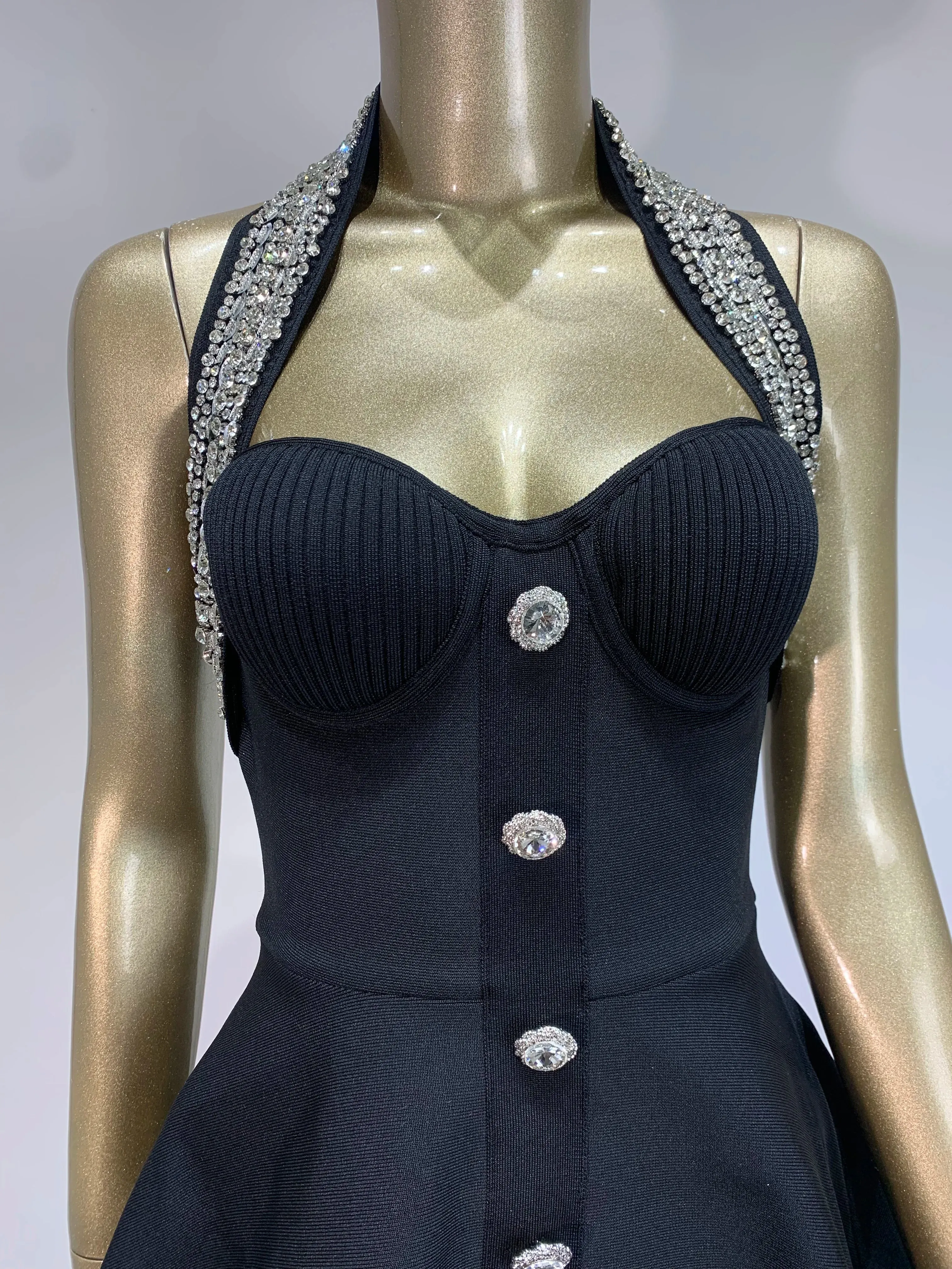 High-end Backless Beading A Line Elegant Evening Dress