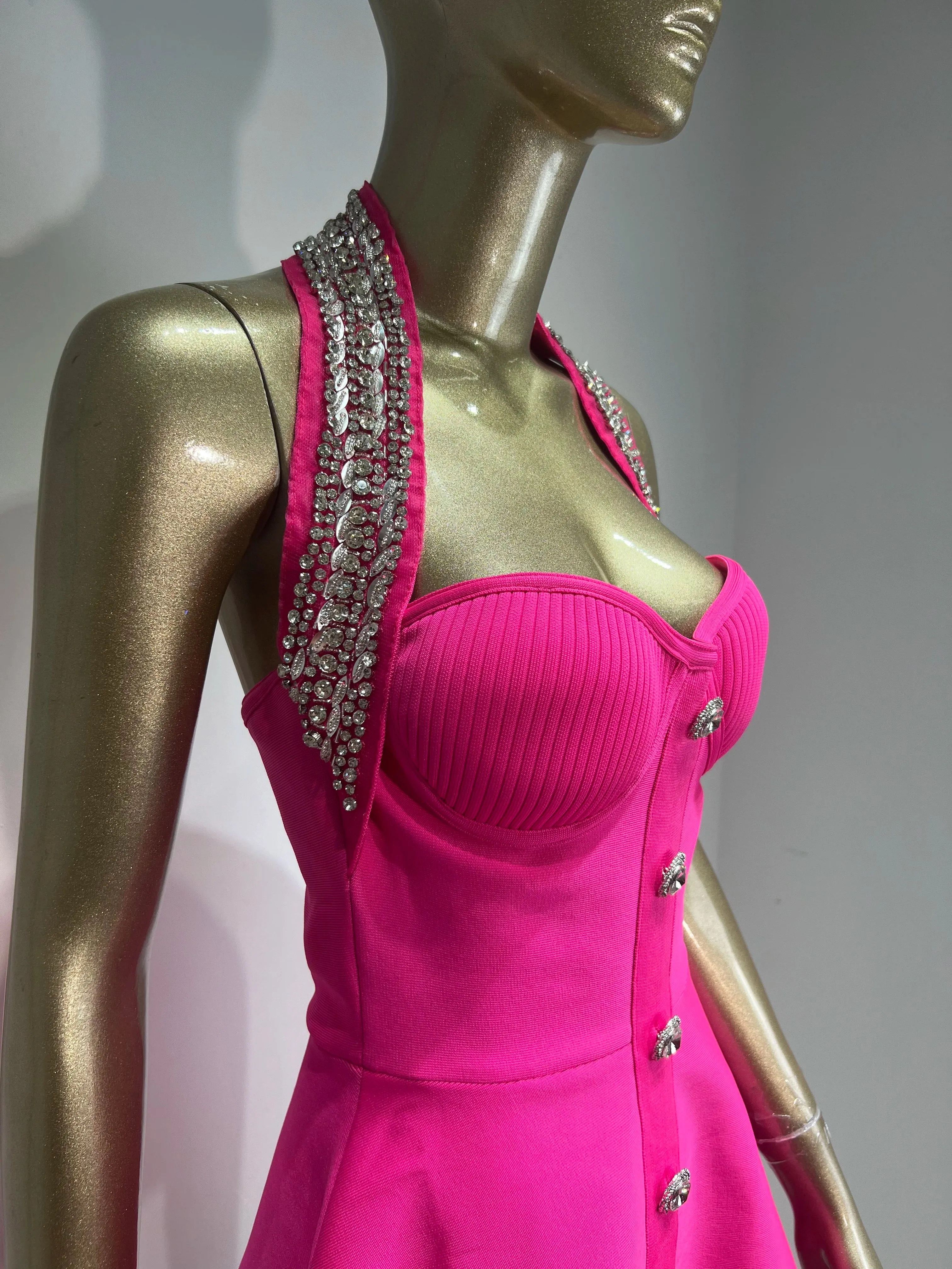 High-end Backless Beading A Line Elegant Evening Dress