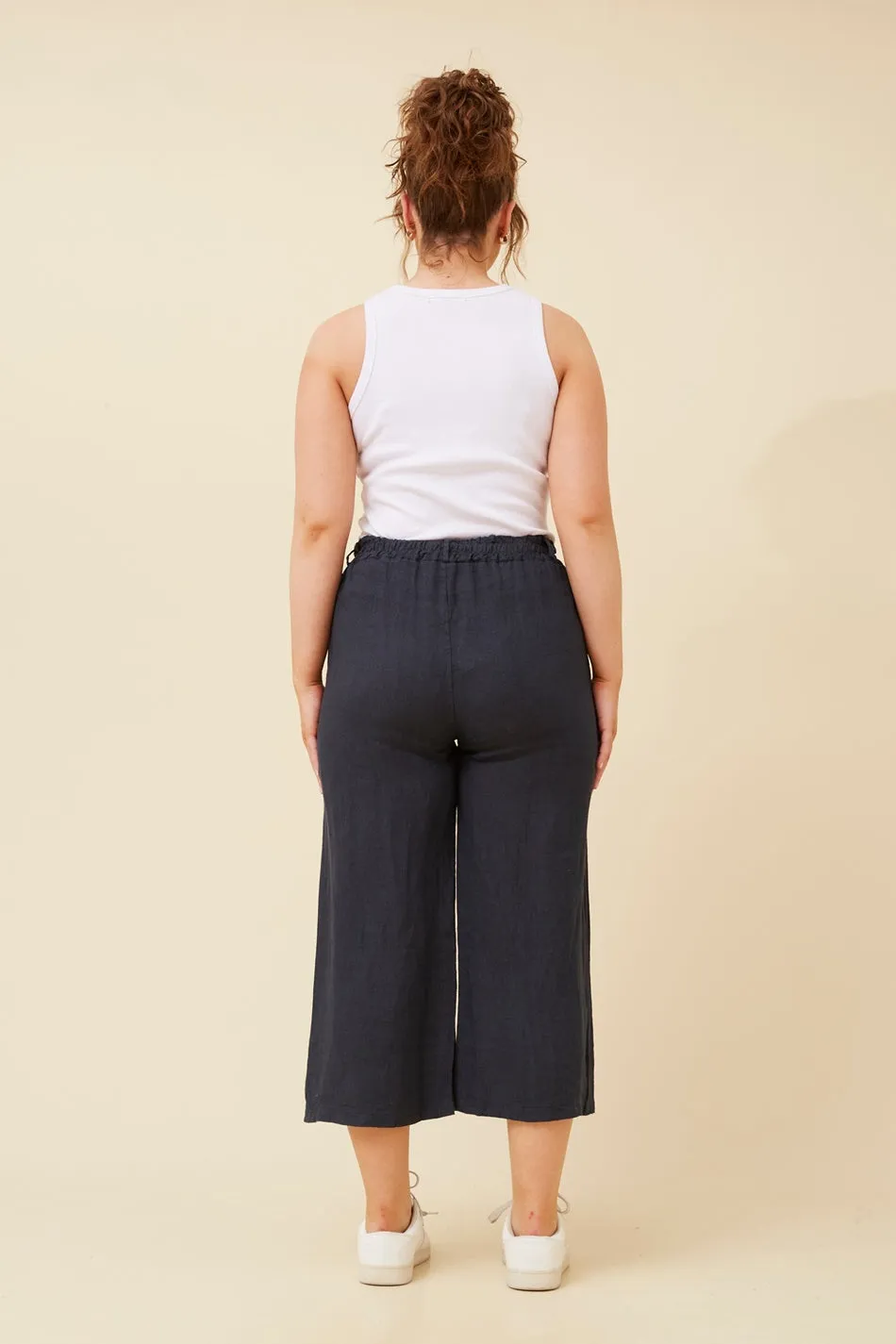 HOLLAND LINEN CULOTTE PANTS