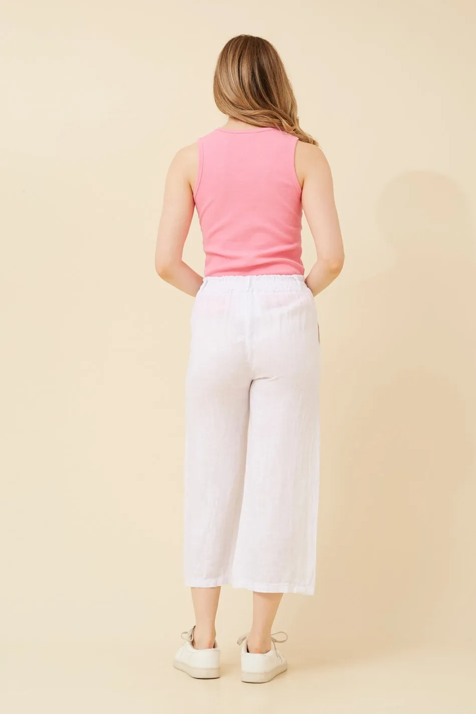 HOLLAND LINEN CULOTTE PANTS