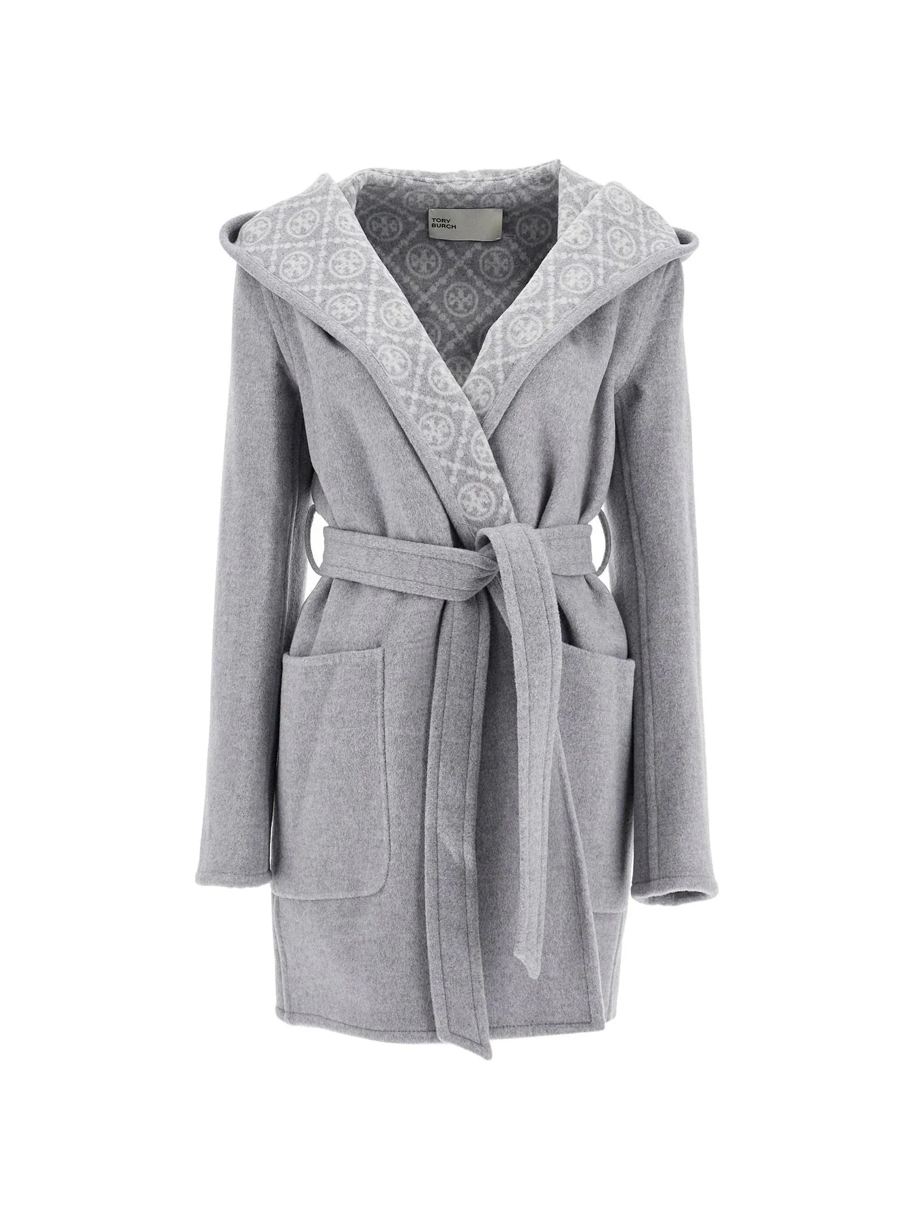 Hooded Wool Mid-Length Jacket