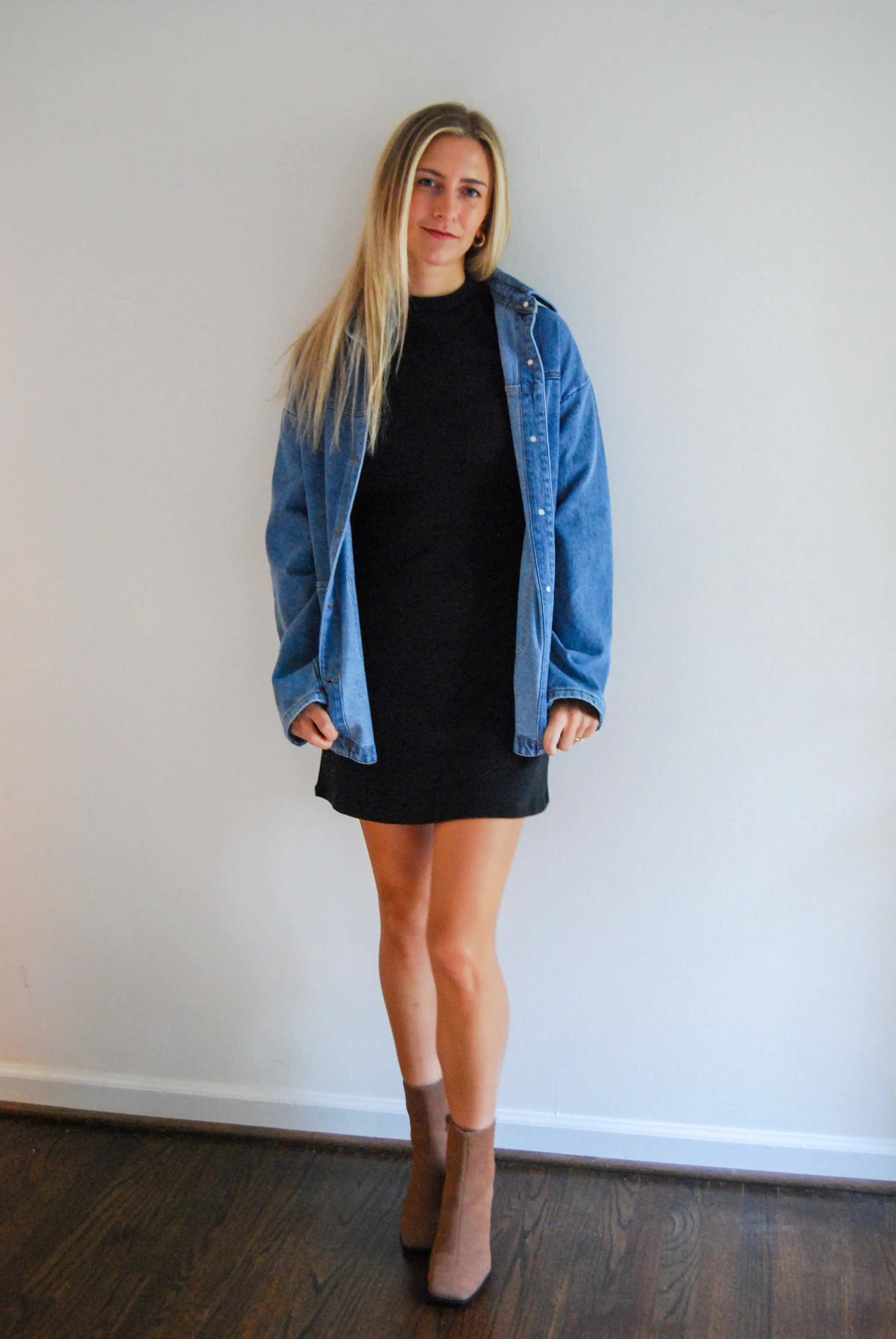 Hustle Mock Neck Mini Dress