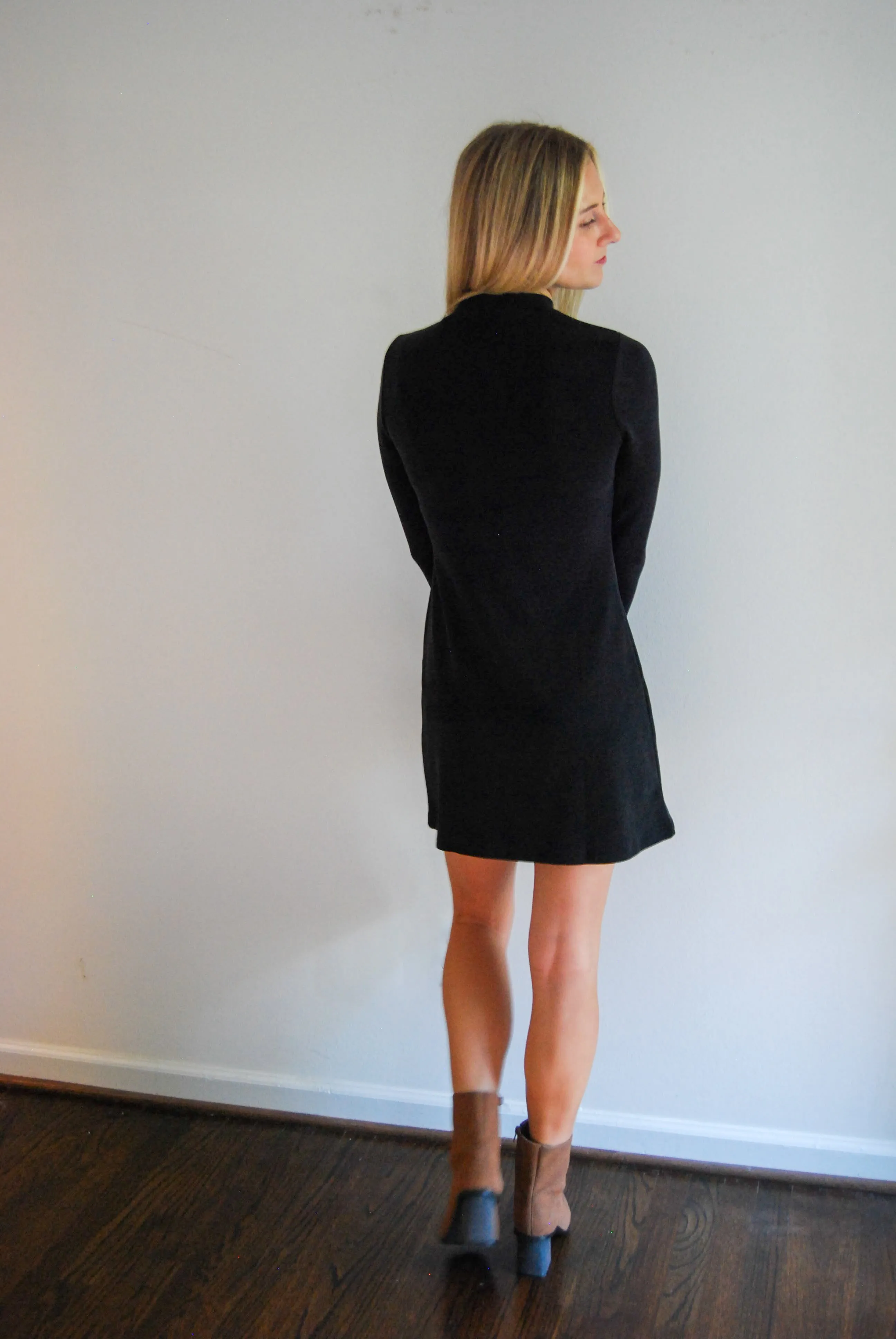 Hustle Mock Neck Mini Dress