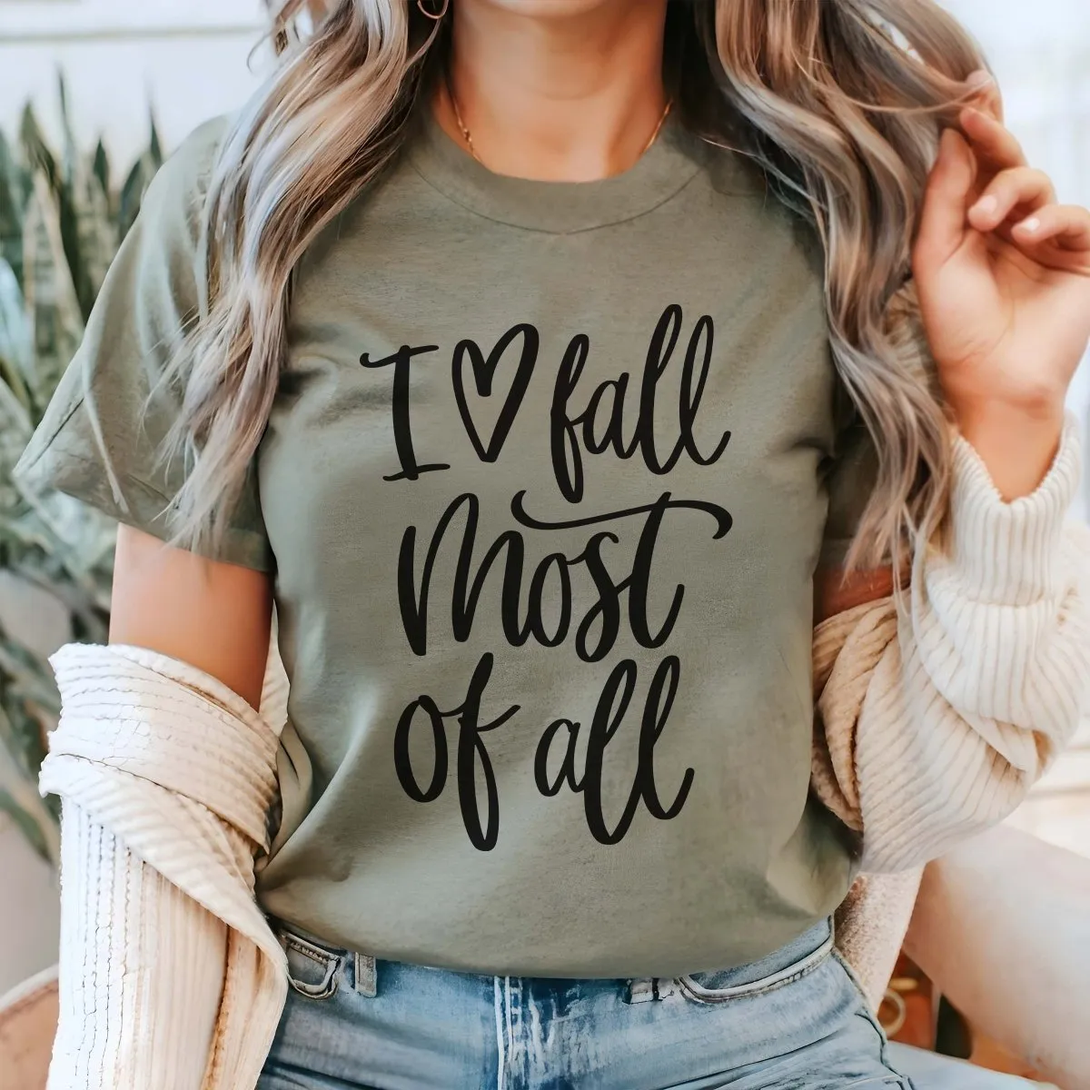 I Love Fall Most Of All Wholesale Bella Graphic Tee - Quick Shipping