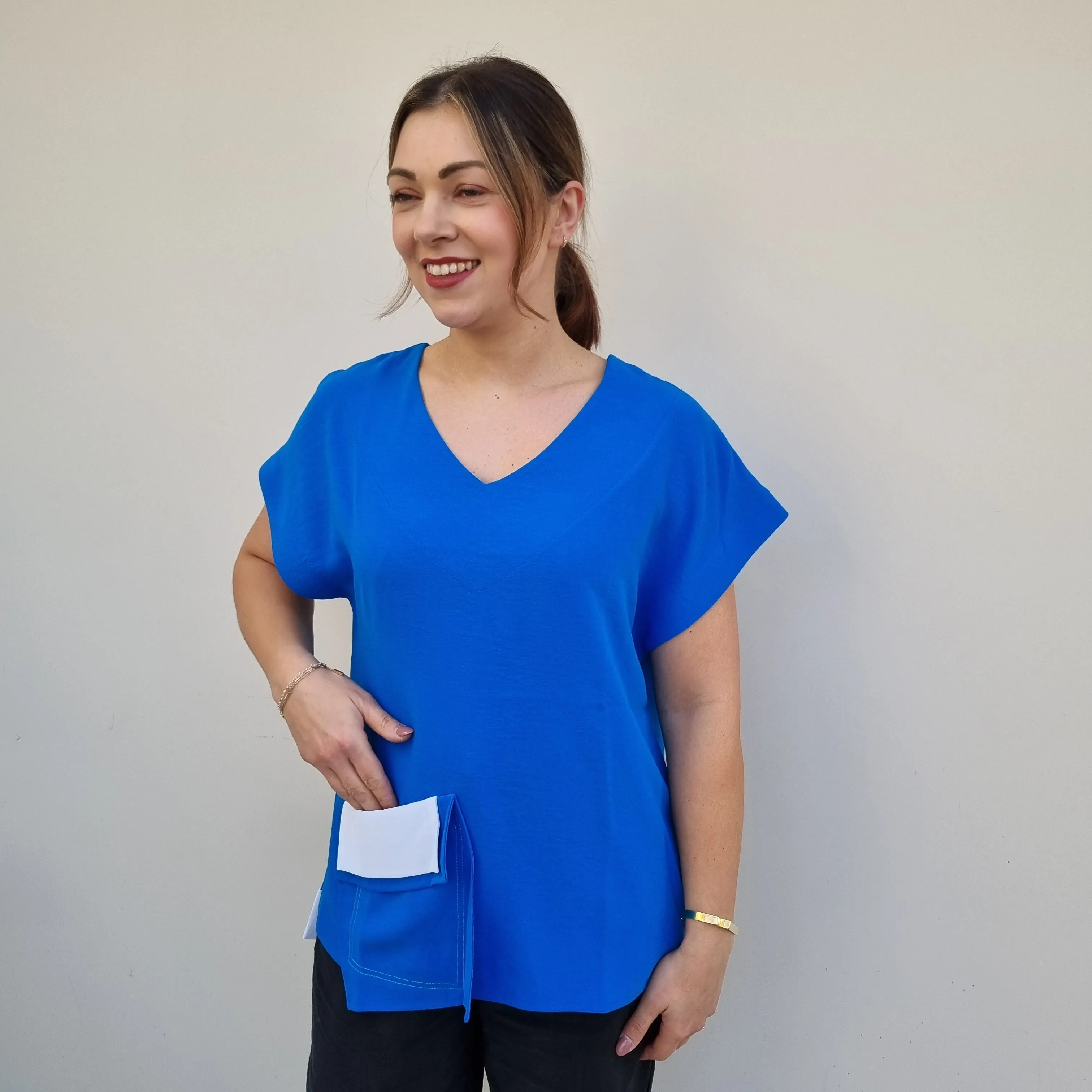 I.NCO Pocket Layered short sleeve Top