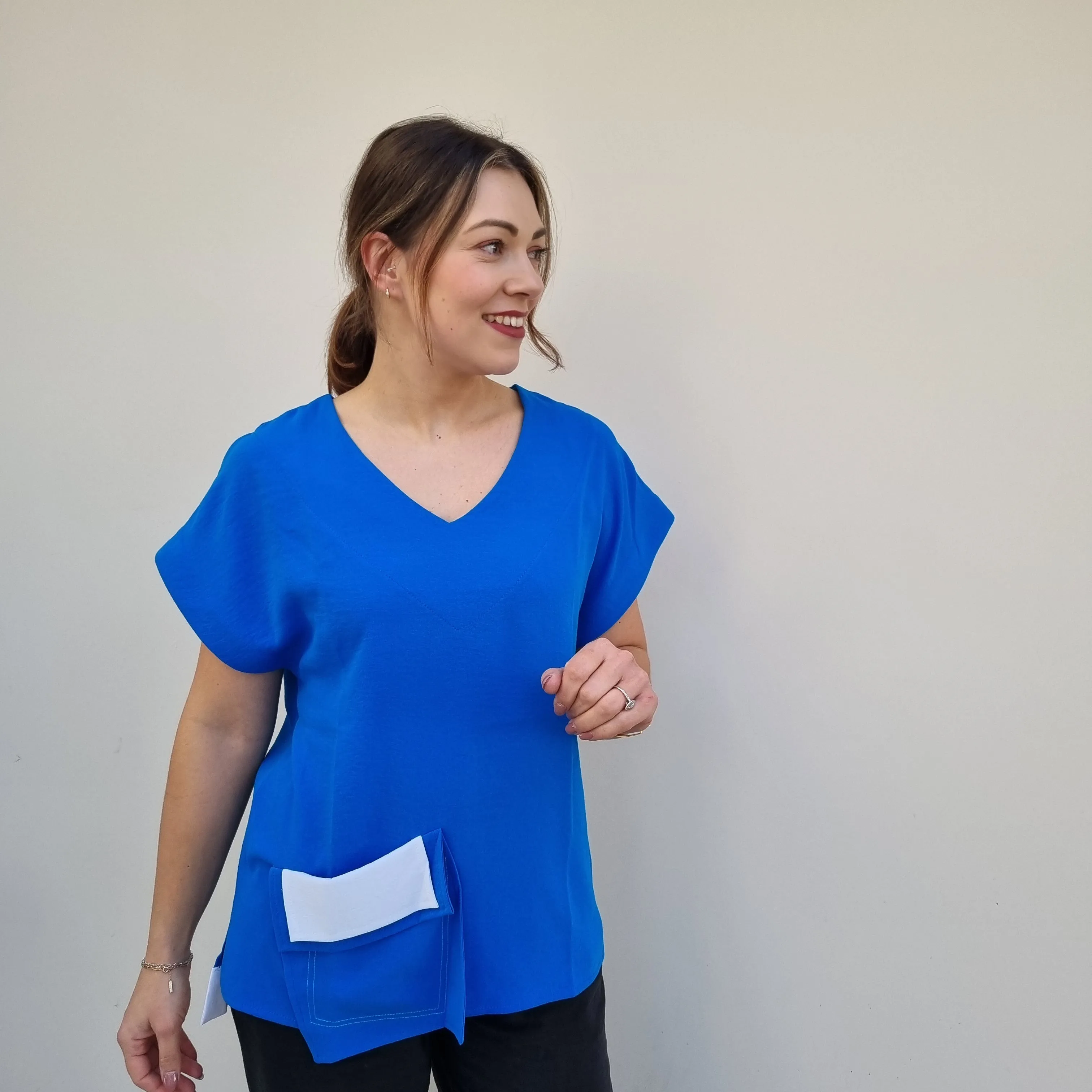 I.NCO Pocket Layered short sleeve Top