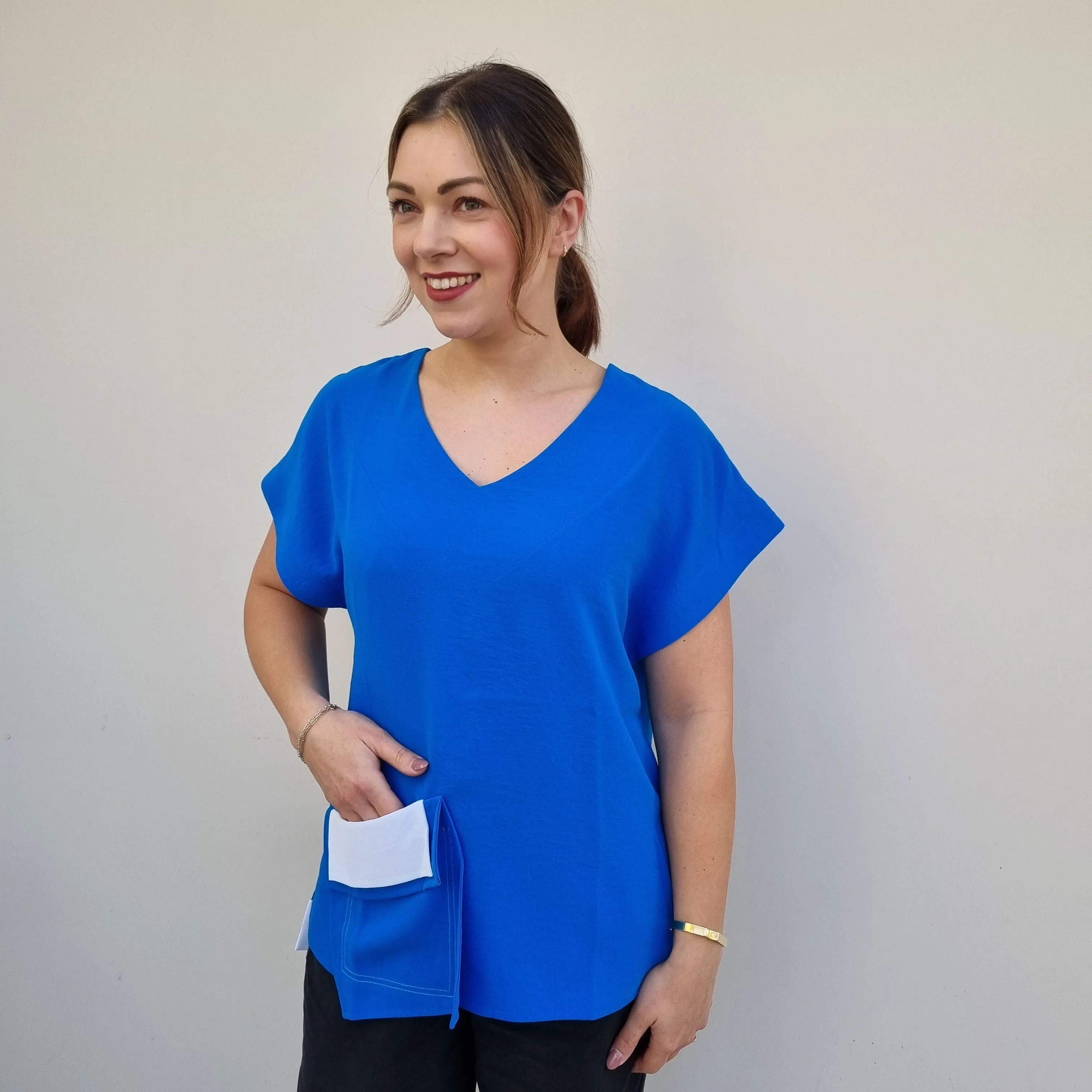I.NCO Pocket Layered short sleeve Top