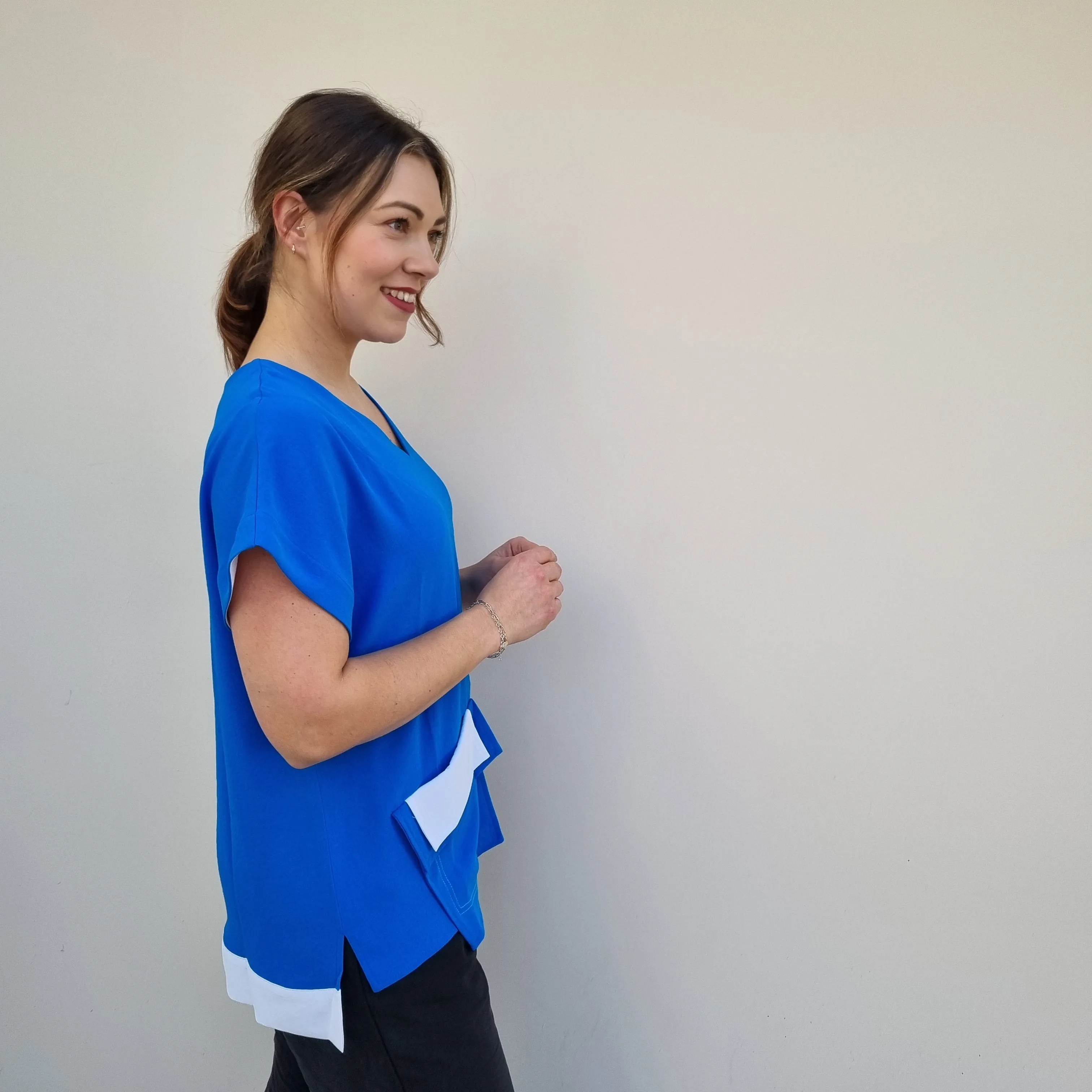 I.NCO Pocket Layered short sleeve Top