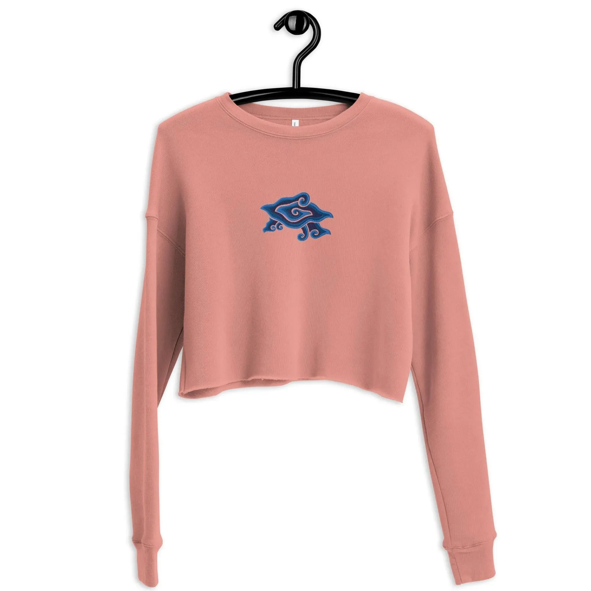 Indonesian Mendung Embroidered Cropped Sweatshirt