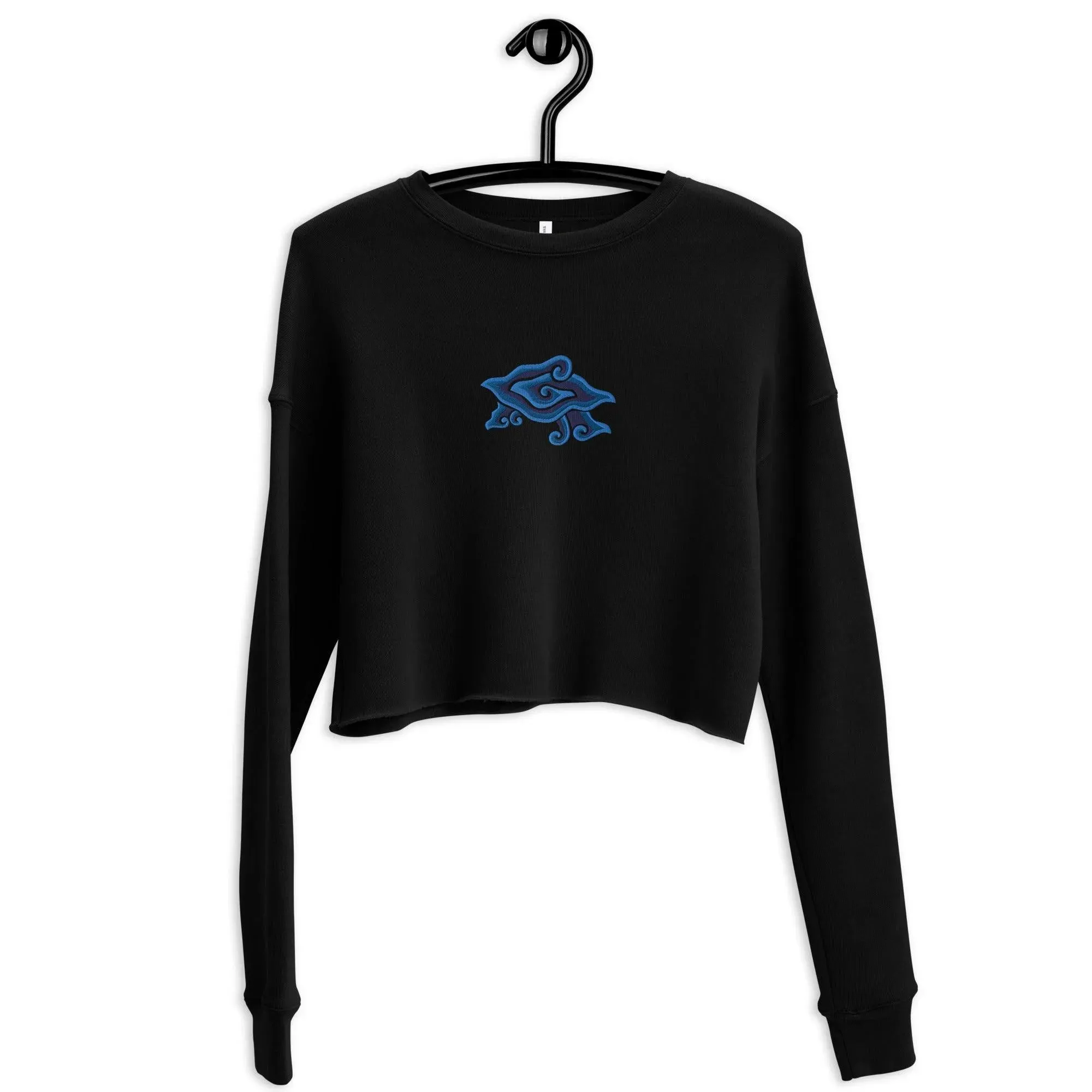 Indonesian Mendung Embroidered Cropped Sweatshirt