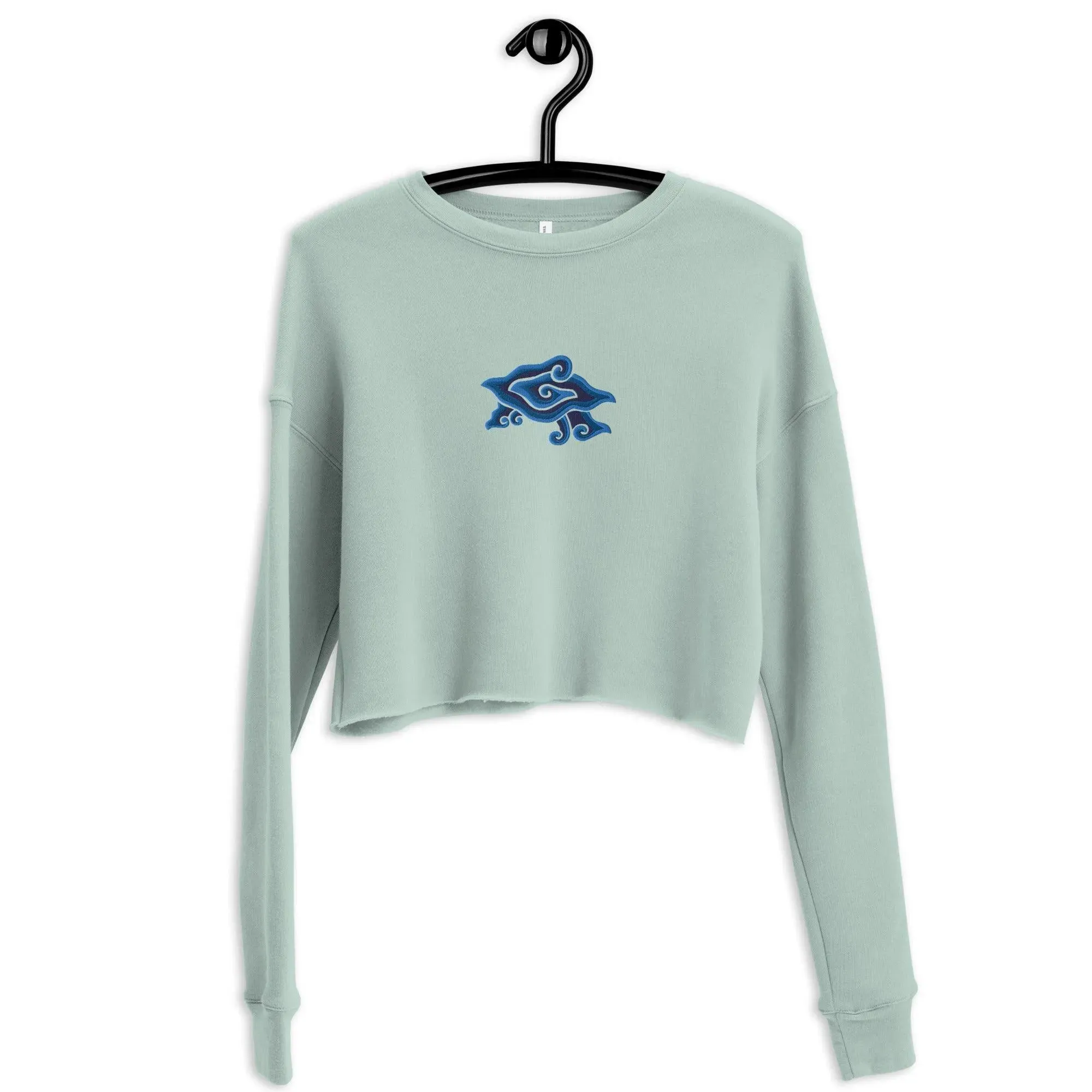 Indonesian Mendung Embroidered Cropped Sweatshirt