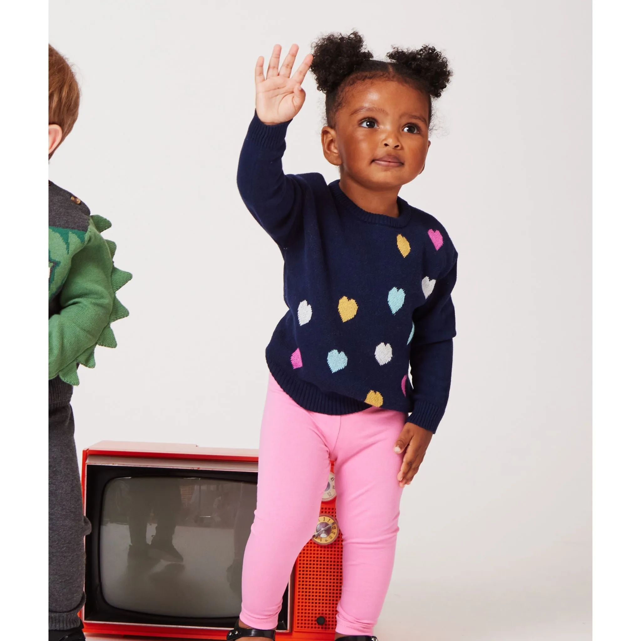 Infant Heart Sweater w/Pink Legging Set