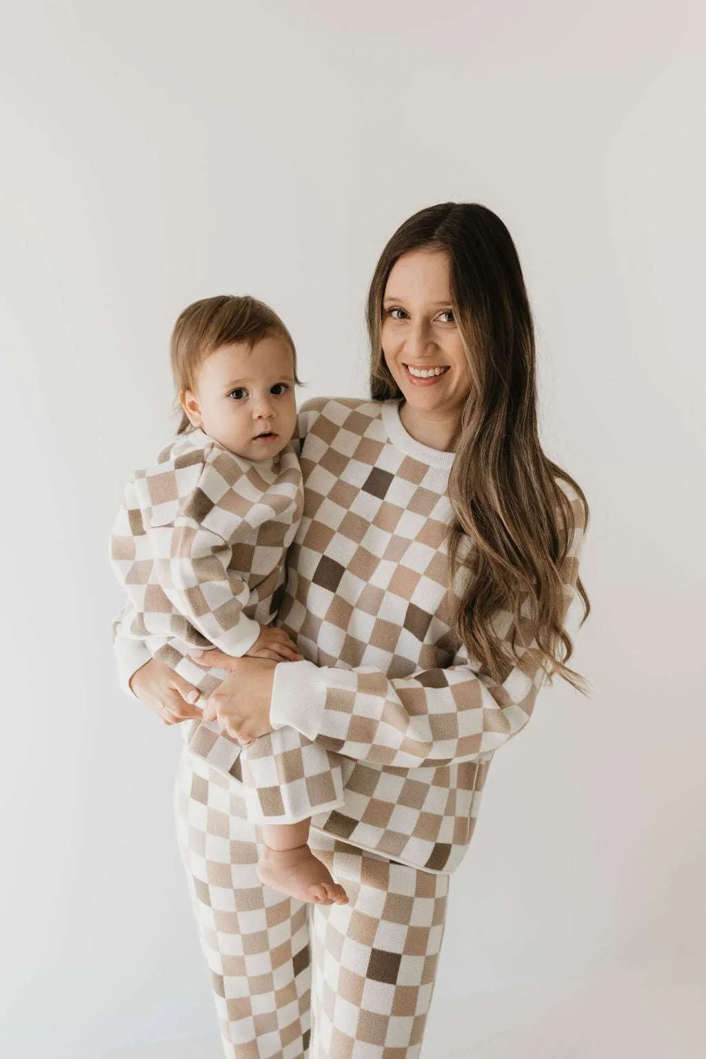 Into the Woods Checkerboard | Women's Knit Pant Set