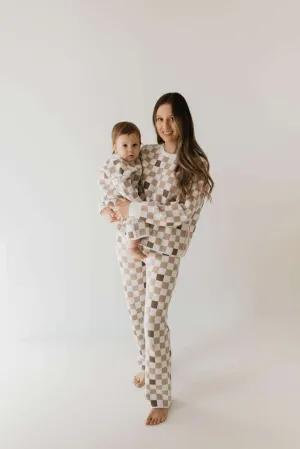 Into the Woods Checkerboard | Women's Knit Pant Set