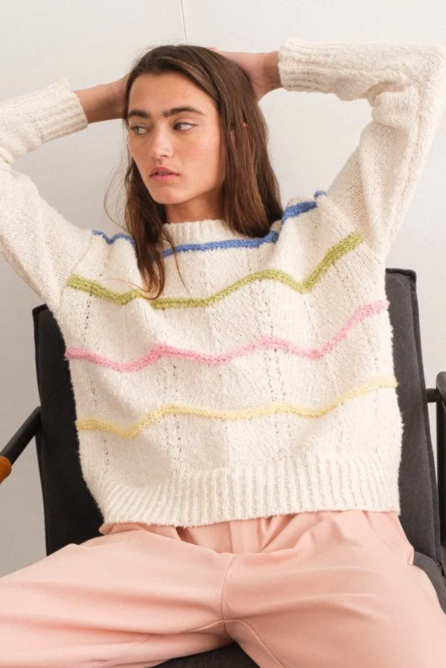 It's All Wavy Baby Pullover