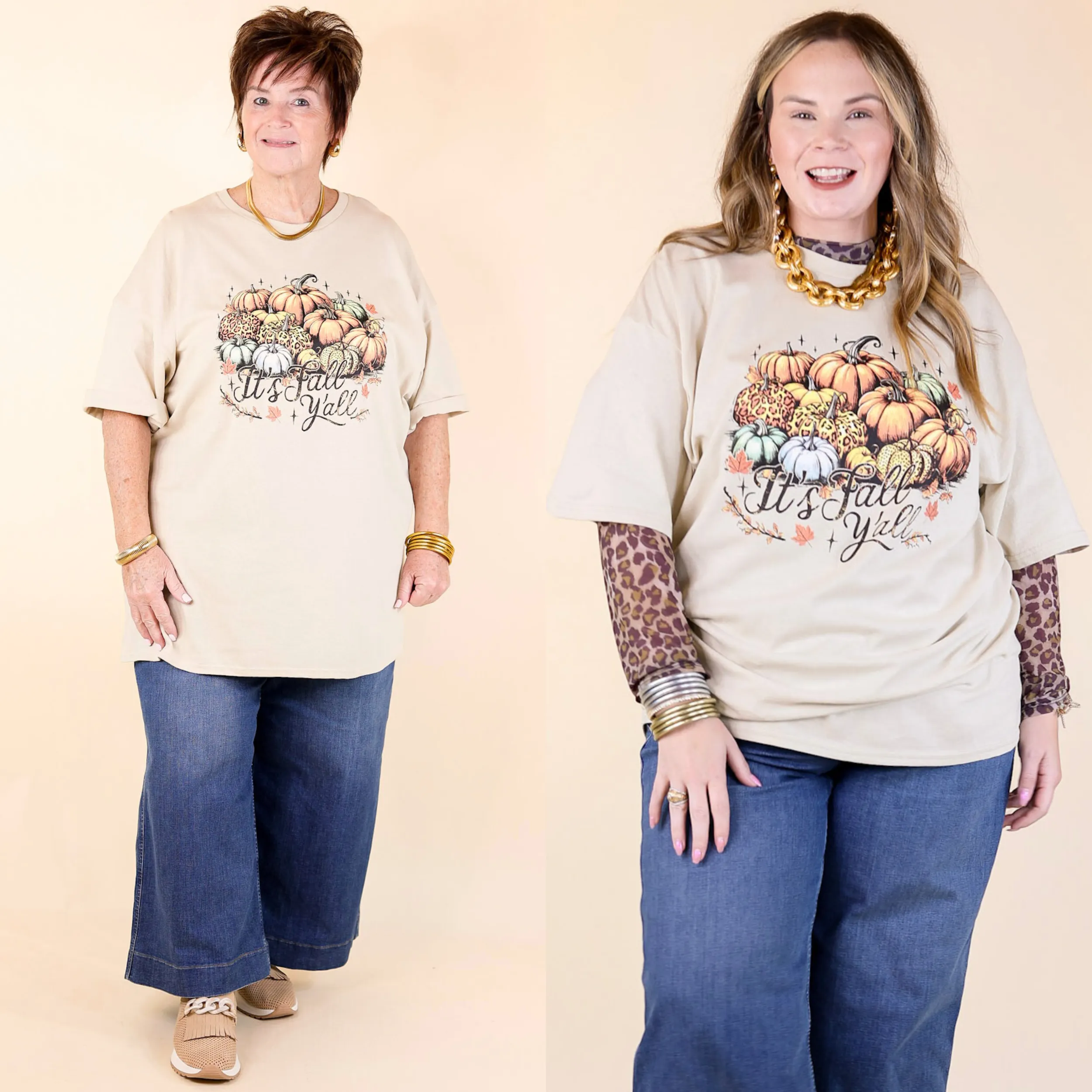 It's Fall Y'all Short Sleeve Graphic Tee in Cream