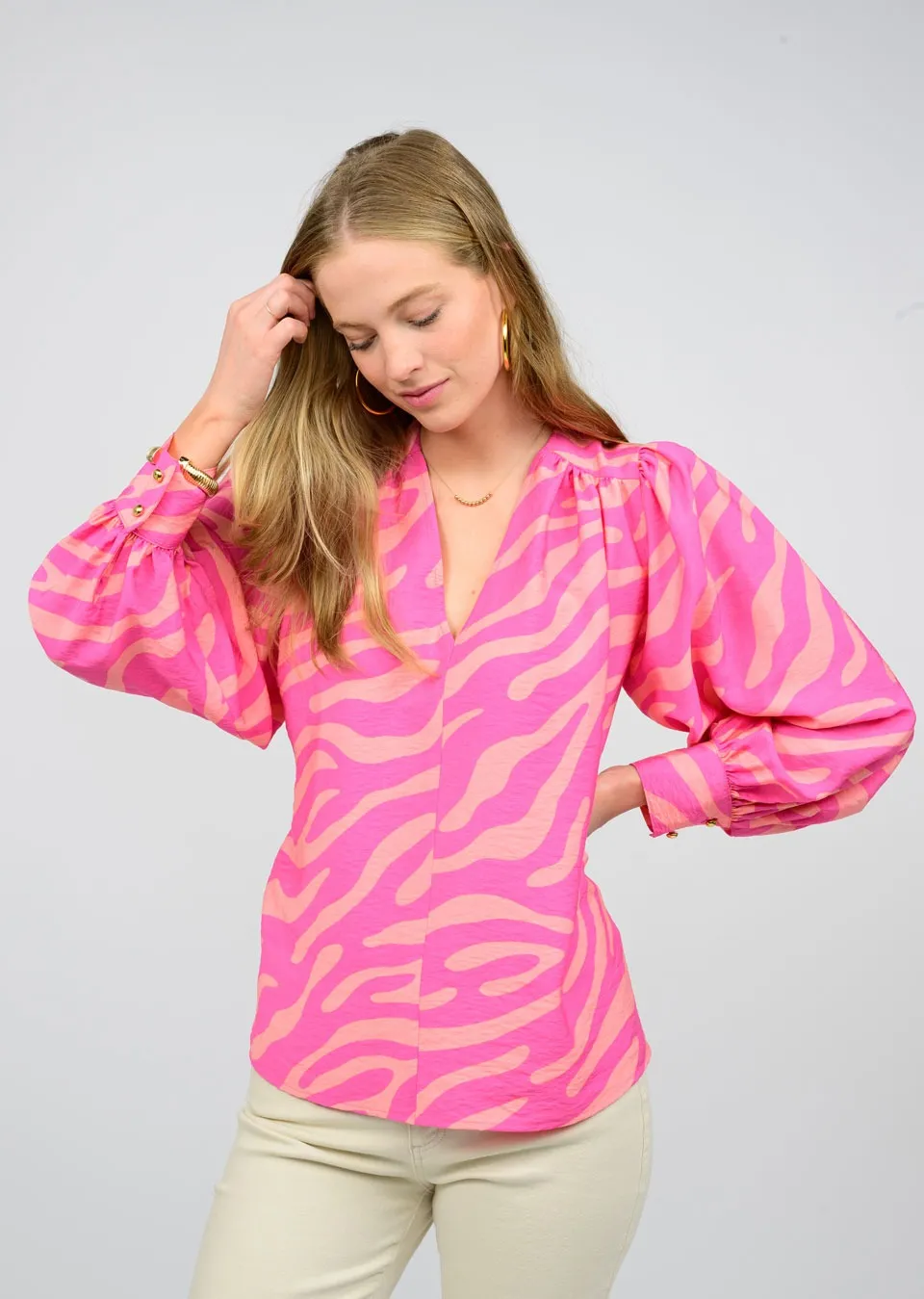 Ivy Jane 641409 Heart to Heart Mod Zebra Top
