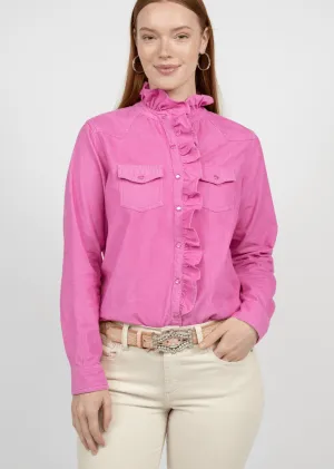 Ivy Jane 641414 Heart to Heart Corduroy Ruffle Snap Shirt