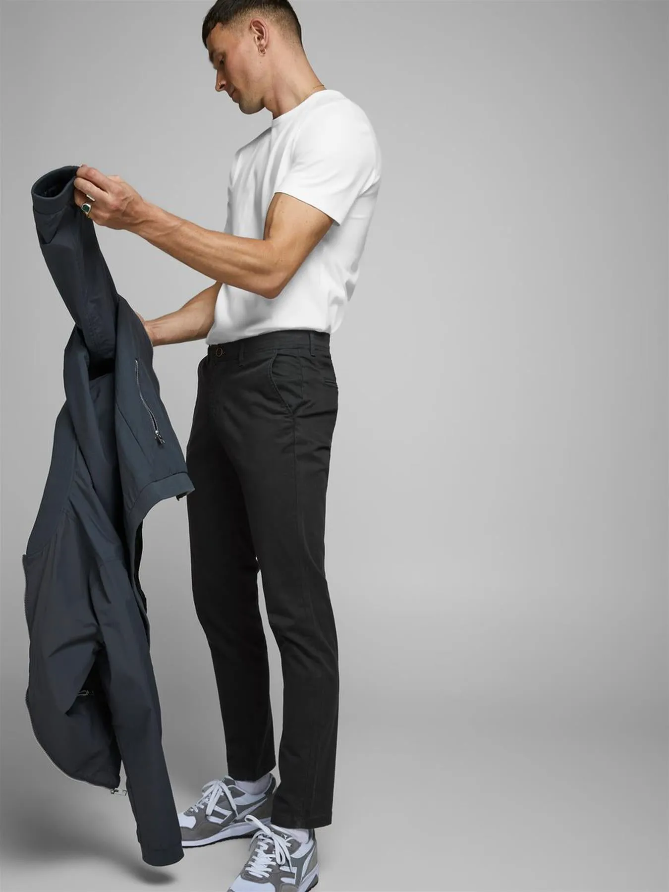 Jack & Jones Mens Bowie Plus Size Slim Fit Chinos