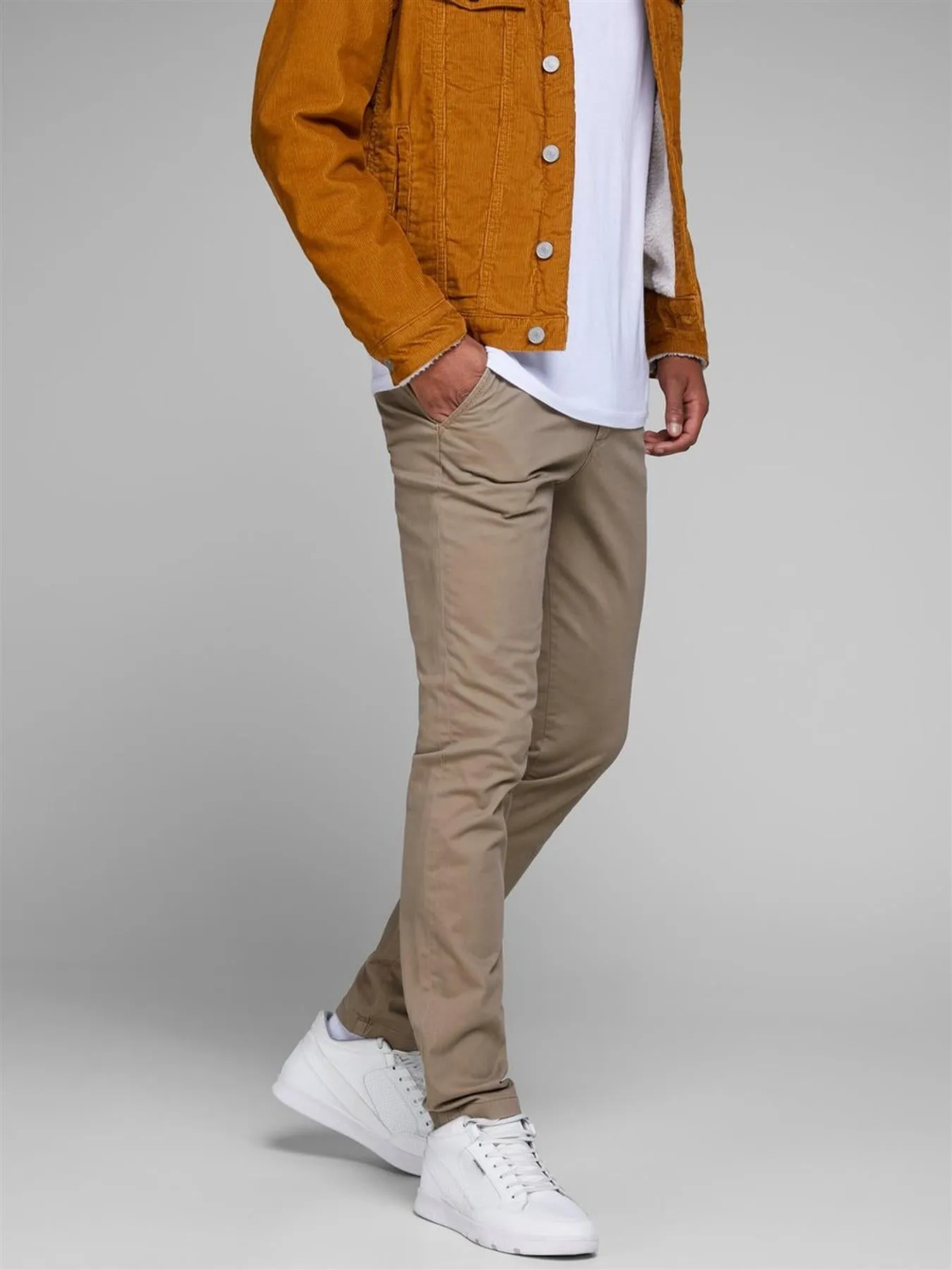 Jack & Jones Mens Bowie Plus Size Slim Fit Chinos