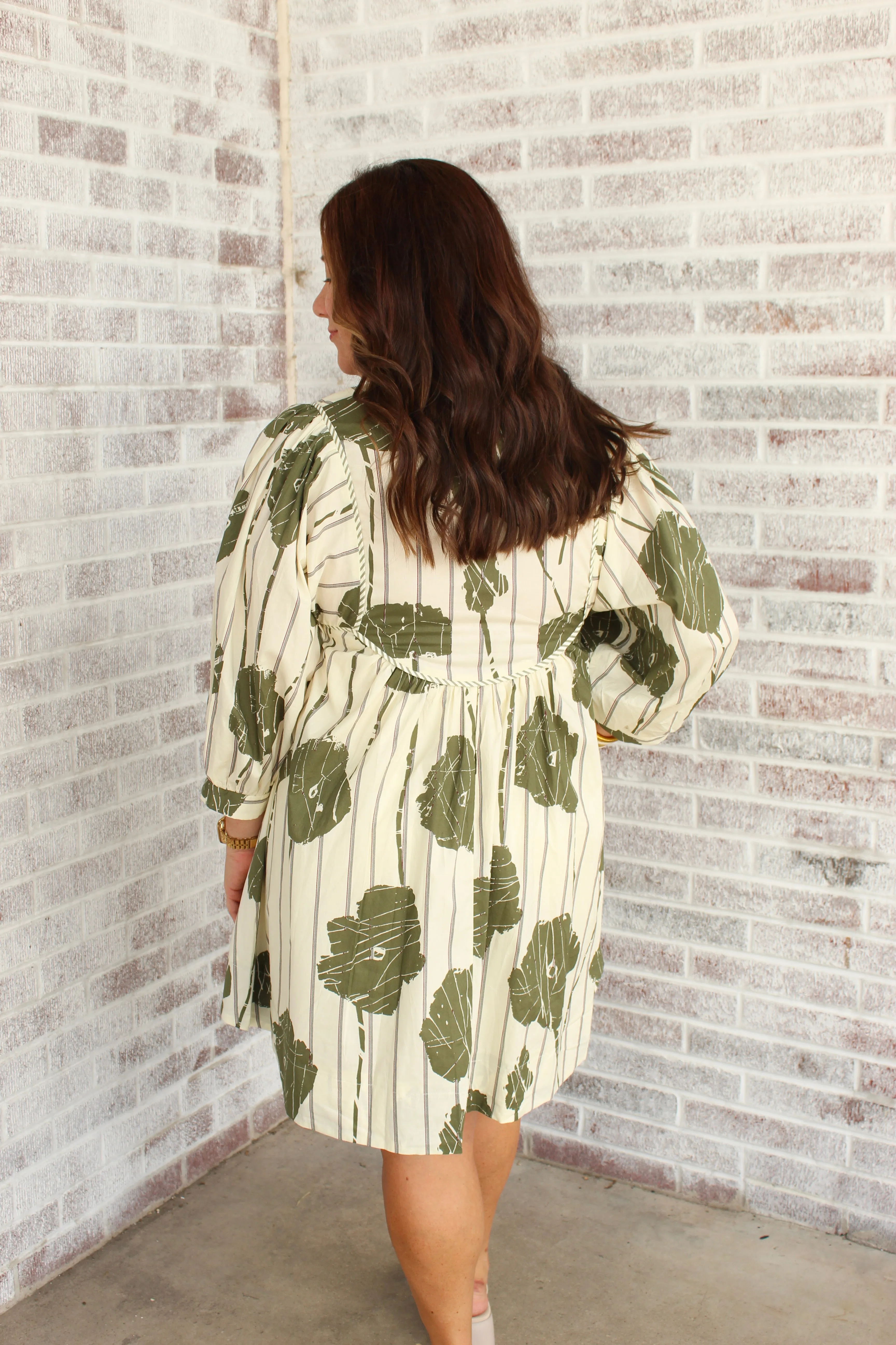 January & May - Dinner & A Movie LS V-Neck Mini Dress