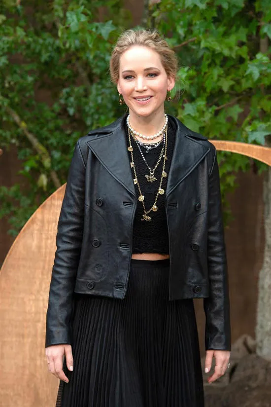 Jennifer Lawrence Black Leather Jacket by TJS