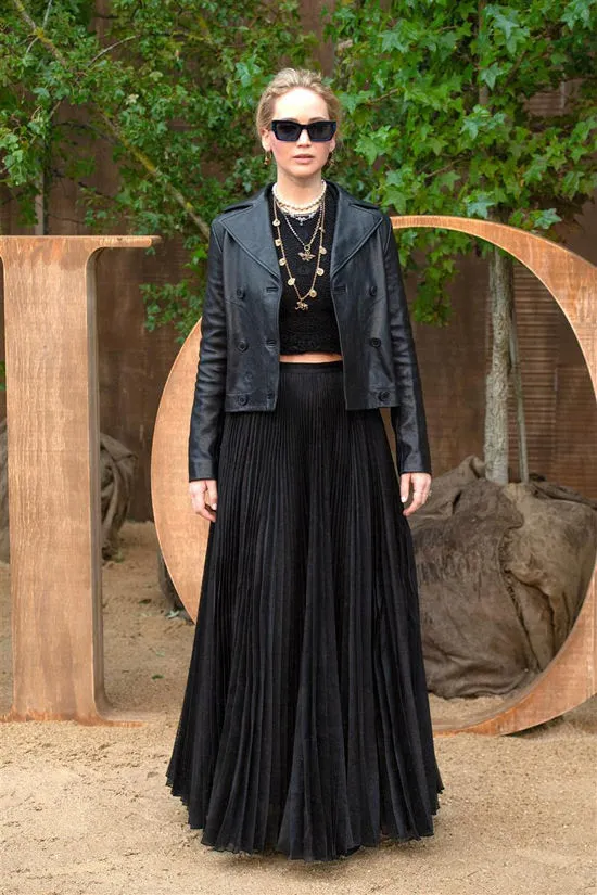 Jennifer Lawrence Black Leather Jacket by TJS