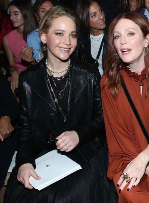 Jennifer Lawrence Black Leather Jacket by TJS