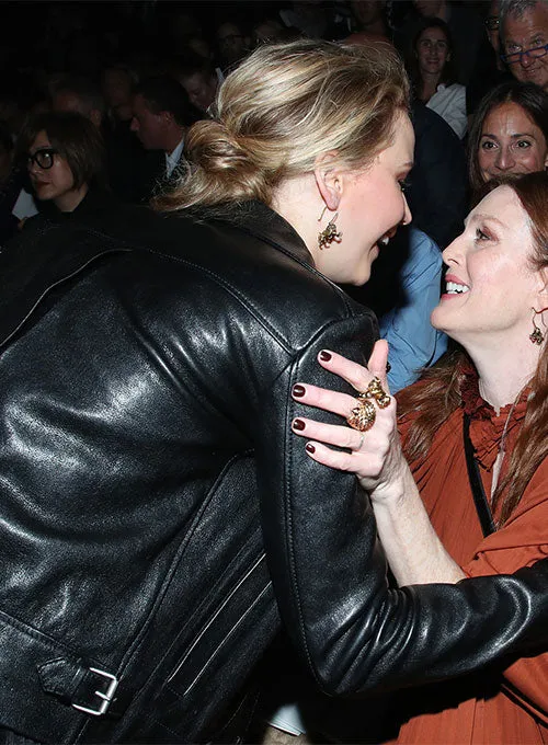 Jennifer Lawrence Black Leather Jacket by TJS