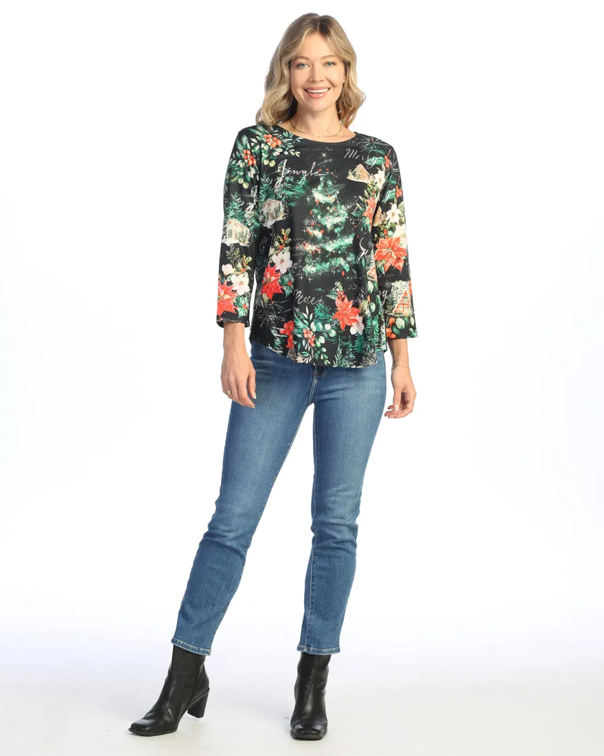 Jess & Jane “Jingle Joy” Soft-Touch Round Hem Top - 24-1967