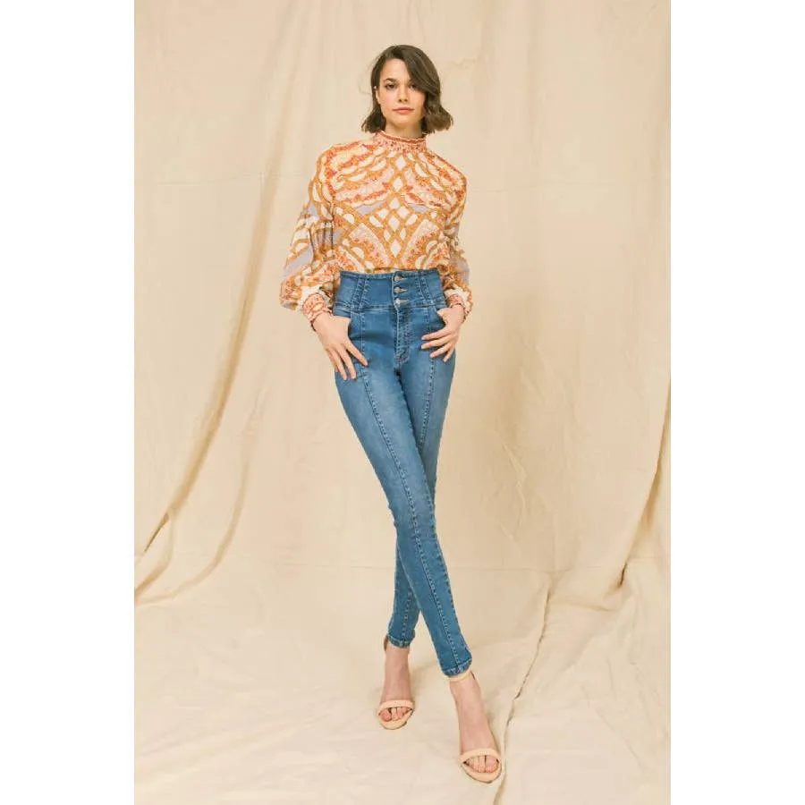 Joyce Woven Printed Top